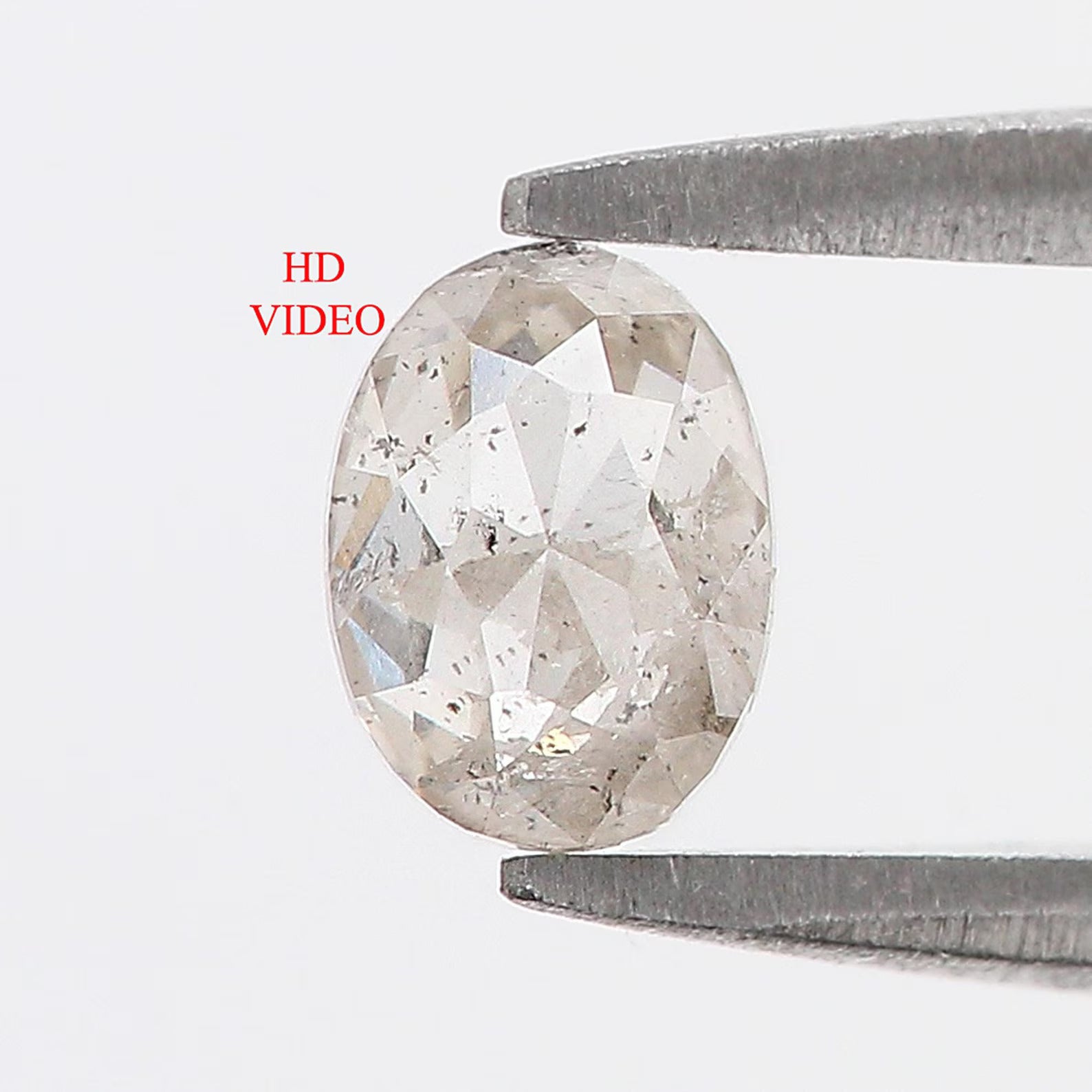 0.51 CT Natural Loose Oval Shape Diamond Brown Color Oval Diamond 5.65 MM Natural Salt and Pepper Diamond Oval Shape Rose Cut Diamond QN980