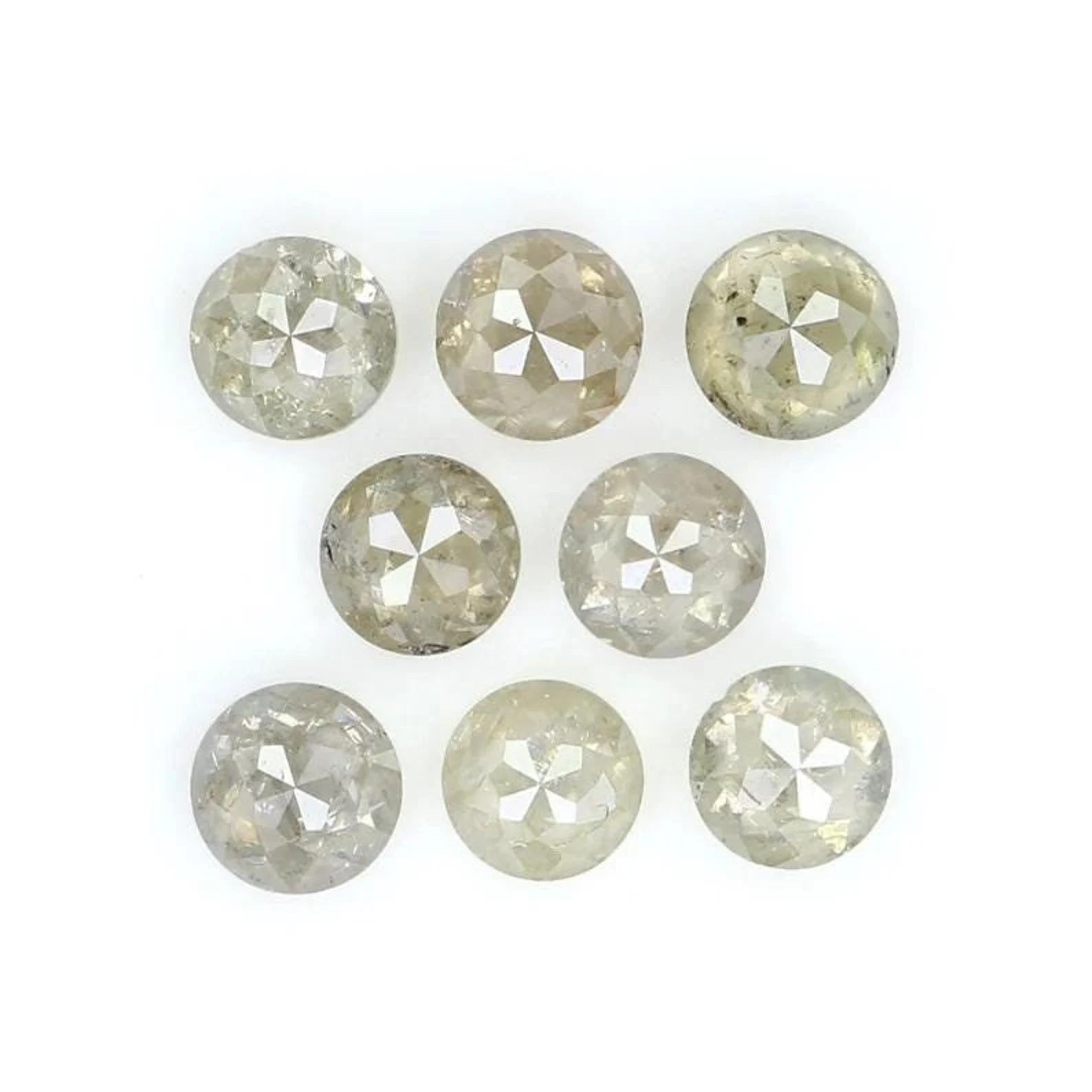 1.34 CT Natural Loose Round Shape Diamond Yellow Color Round Cut Diamond 3.10 MM Natural Diamond Grey Color Round Rose Cut Diamond NQ430