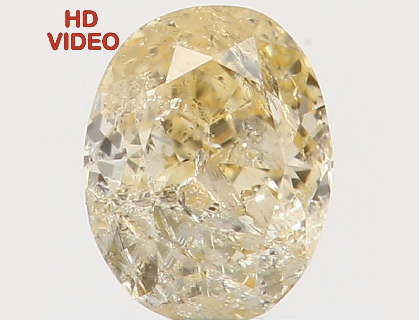 0.15 Ct Natural Loose Diamond Oval Light Yellow Color I1 Clarity 3.60 MM N7253