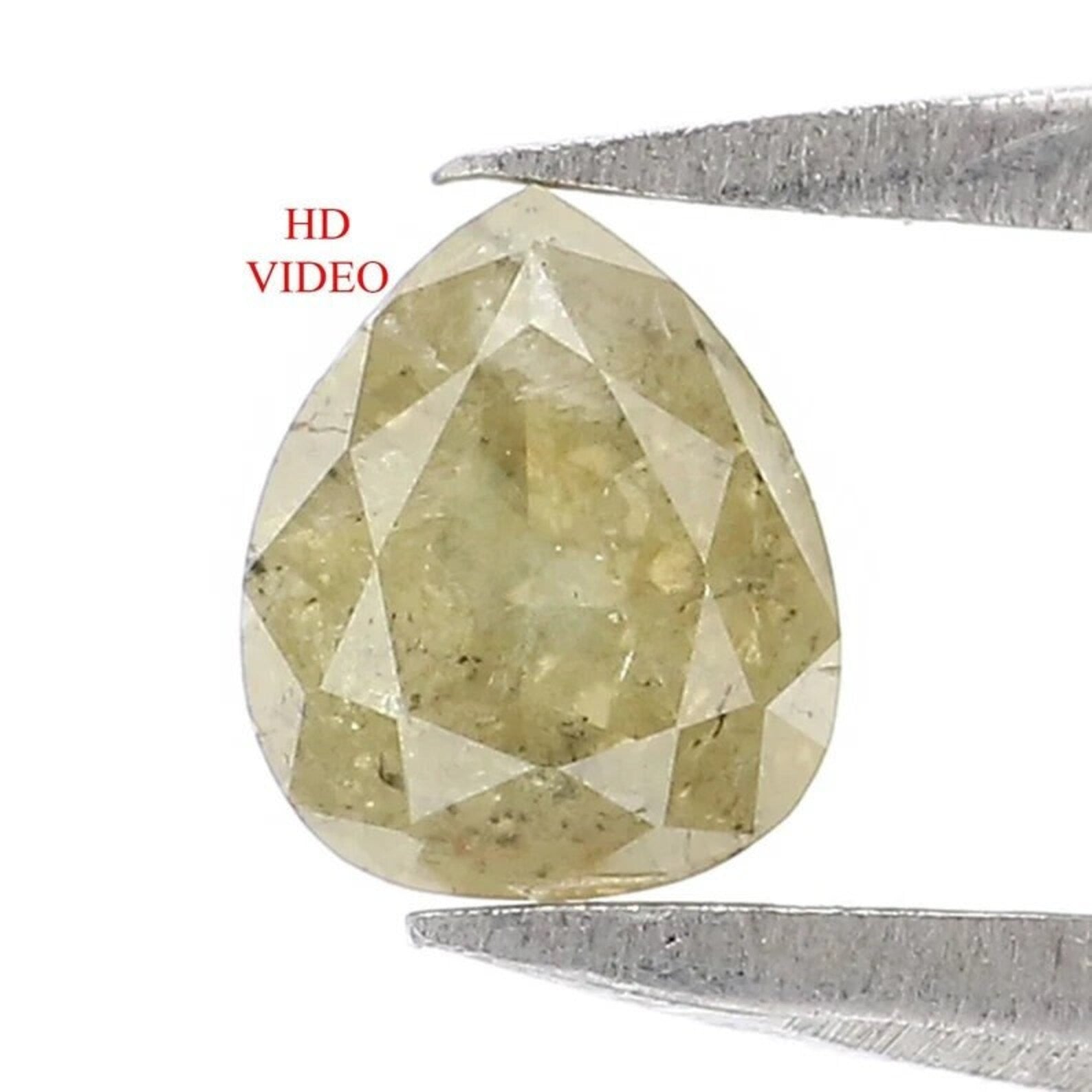 0.39 CT Natural Loose Pear Shape Diamond Green Color Pear Cut Diamond 4.35 MM Natural Diamond Green Color Pear Brilliant Cut Diamond NQ7611
