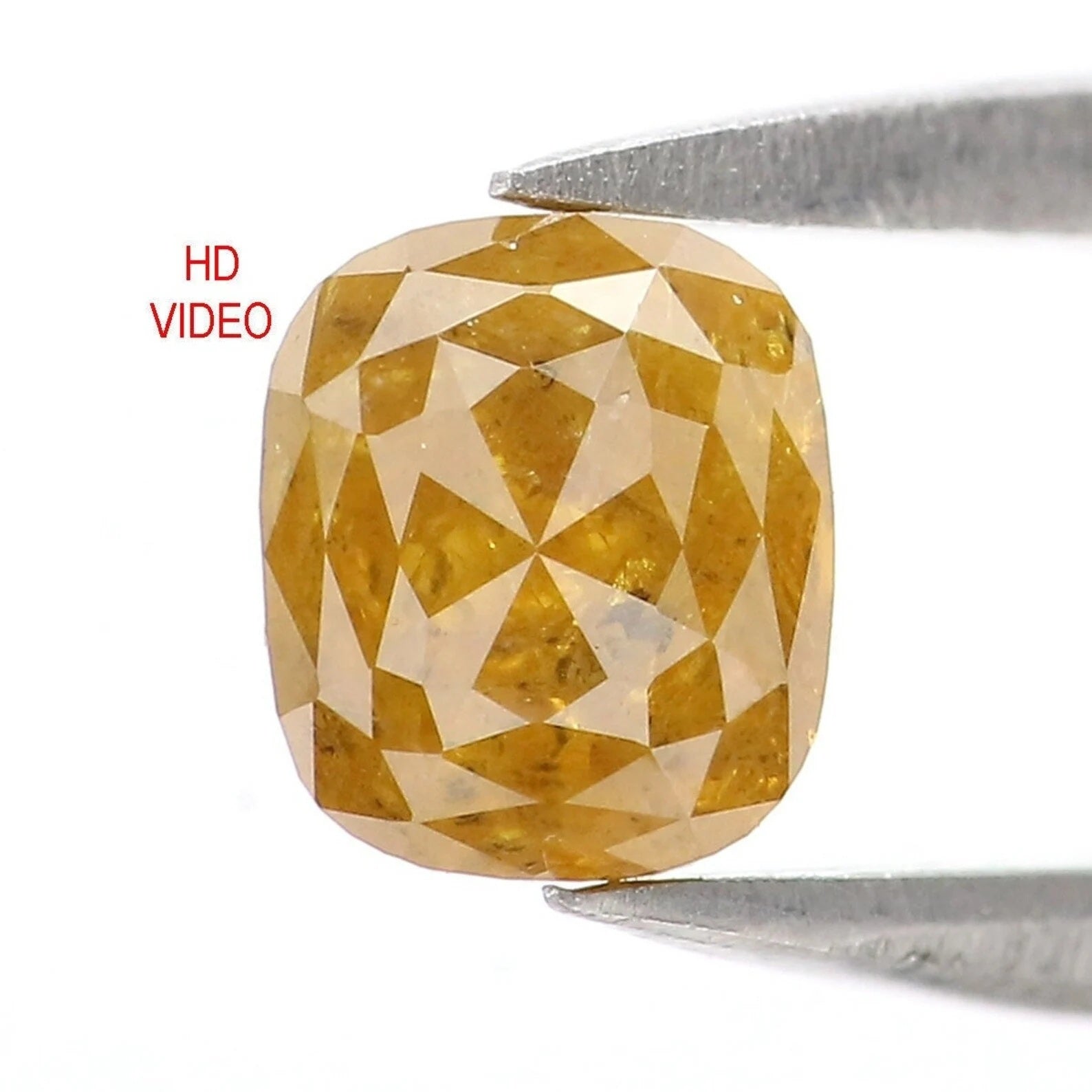 1.18 CT Natural Loose Cushion Shape Diamond Yellow Color Cushion Cut Diamond 5.75 MM Natural Loose Cushion Shape Rose Cut Diamond NQ2236