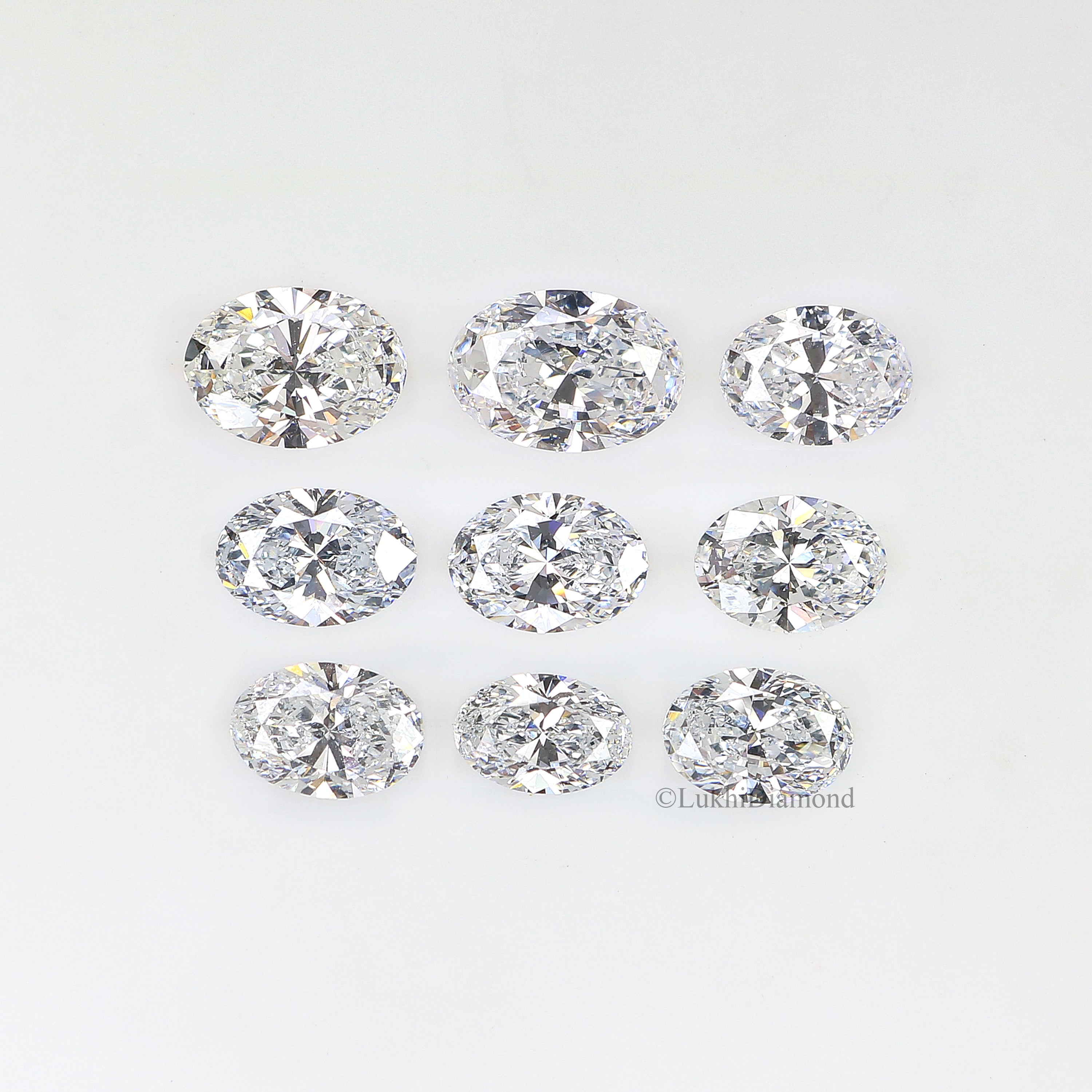 Oval Cut Diamond E/D Color VS Clarity Lab Grown Diamond Lab Created Loose Diamond Oval Shape 4X3/5X3/5.5X3.5/6X4 MM Lab CVD Diamond Q162