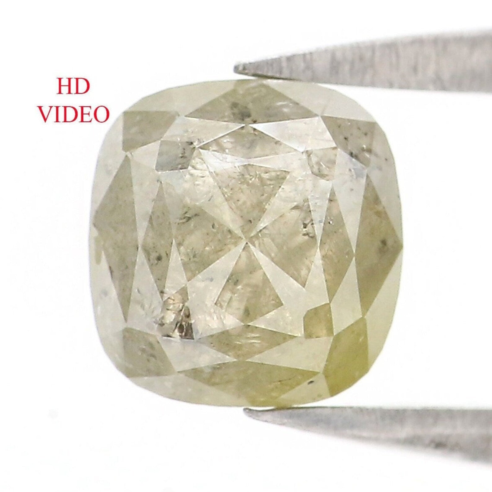 1.20 CT Natural Loose Cushion Shape Diamond Green Color Cushion Cut Diamond 6.35 MM Natural Loose Diamond Cushion Rose Cut Diamond NQ2378