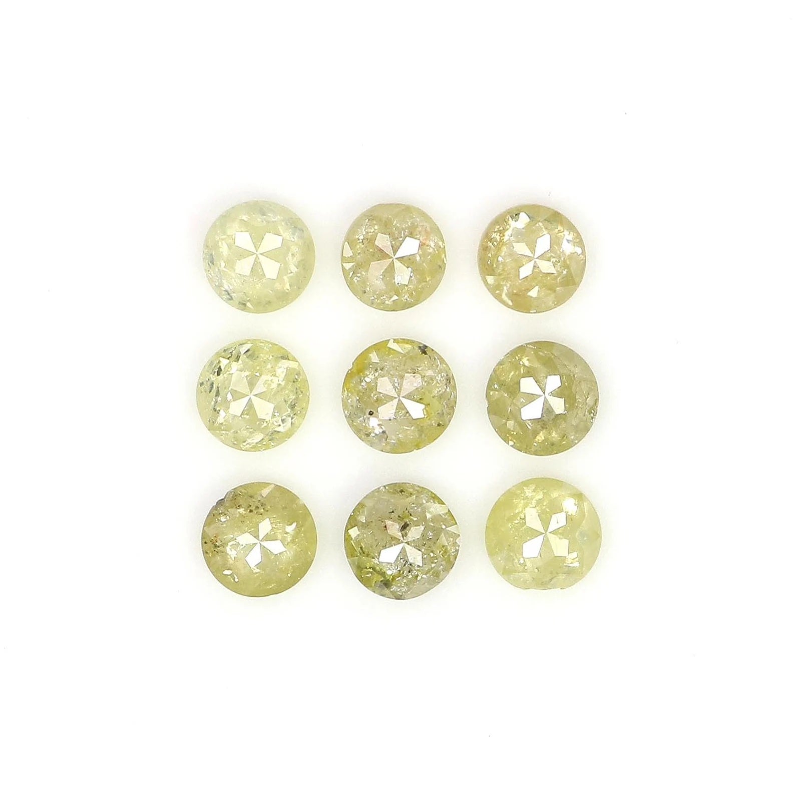 1.28 CT Natural Loose Round Shape Diamond Yellow Color Round Cut Diamond 3.00 MM Natural Loose Yellow Color Round Rose Cut Diamond NQ1727
