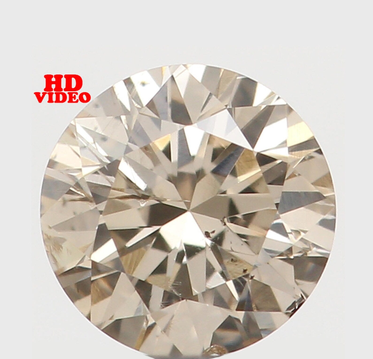 0.23 Ct Natural Loose Diamond Round Brown Color SI2 Clarity 3.90 MM N7669