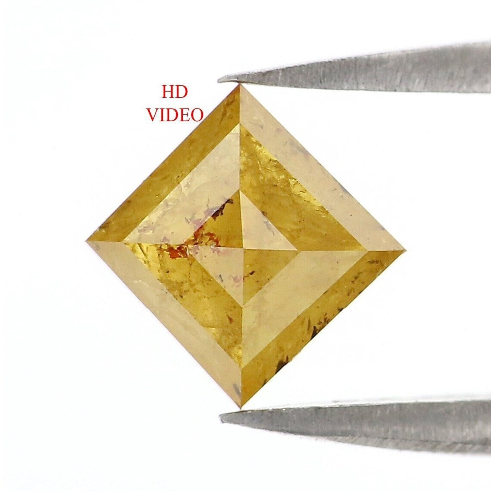 0.93 CT Natural Loose Kite Shape Diamond Yellow Color Kite Cut Diamond 7.55 MM Natural Loose Diamond Kite Shape Rose Cut Diamond QN635