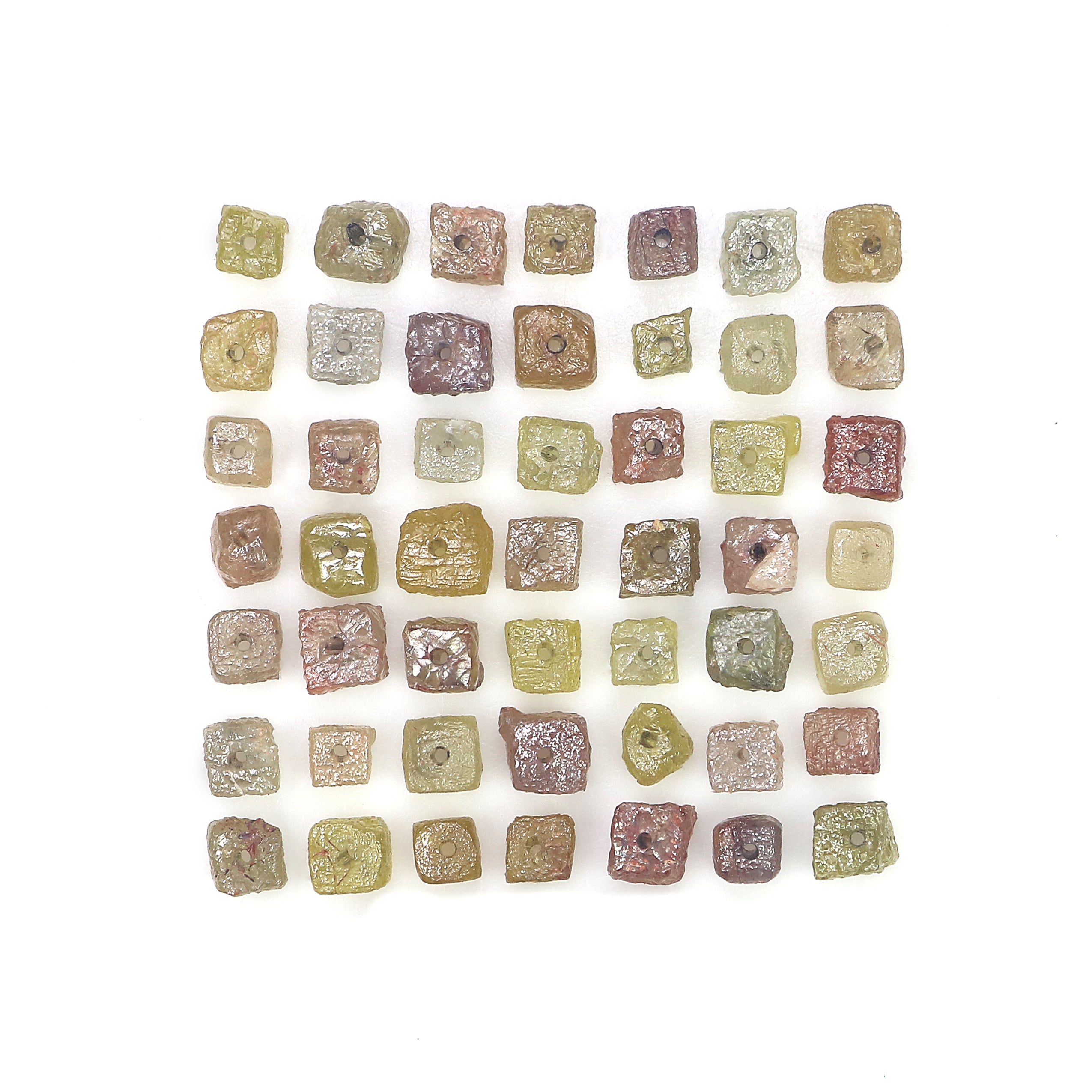 Natural Loose Rough Cube Diamond Mix Color Bead Cut Diamond 2.00 To 3.00 MM 1.00 Ct Lot Uncut Drilled Bead Rough Irregular Cut Diamond Q128