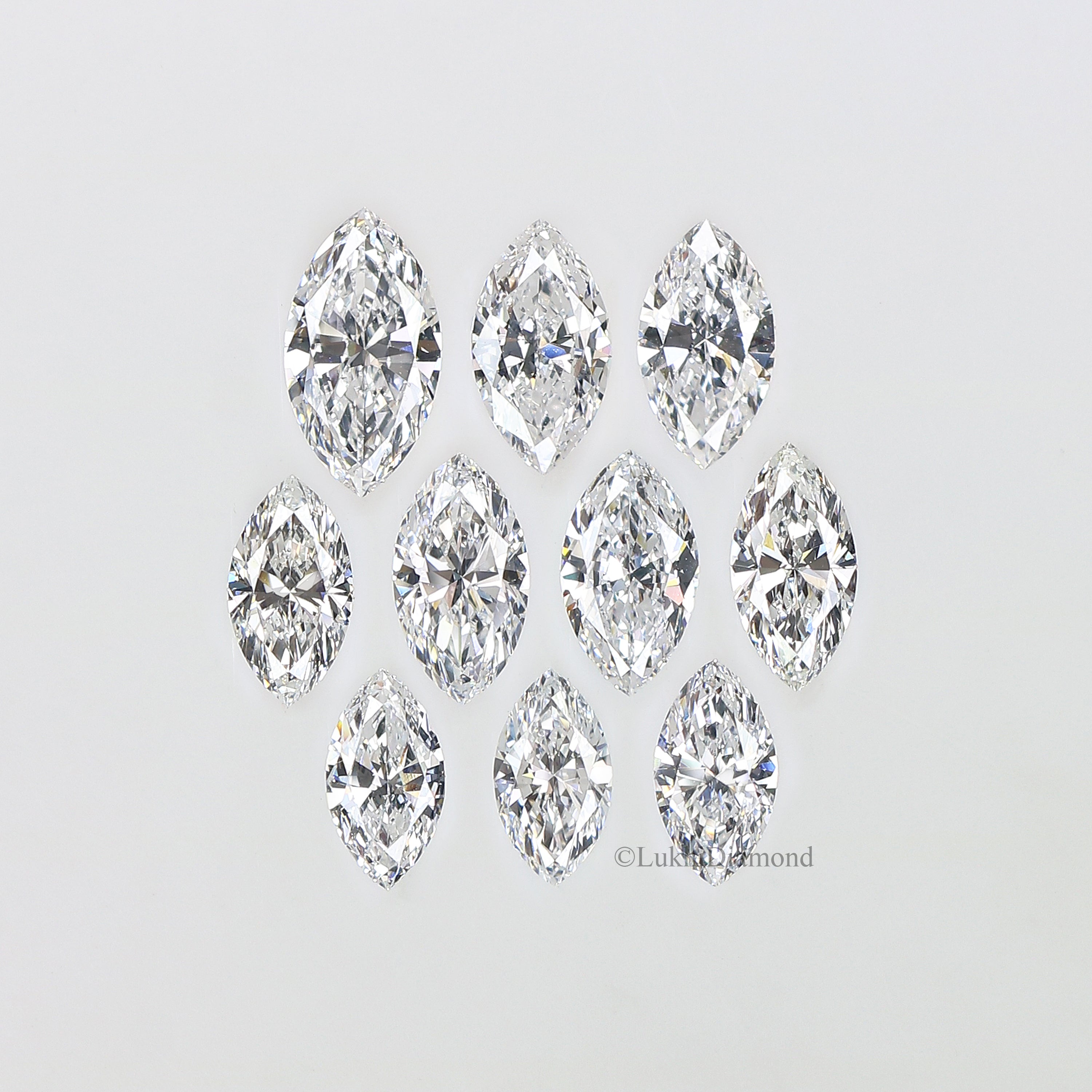Marquise Cut E/D Color VS Clarity Lab Grown Diamond Lab Created Loose Diamond Marquise Shape 4X2/5X2.5/6X3/7X3.5/8X4 MM CVD Diamond Q161