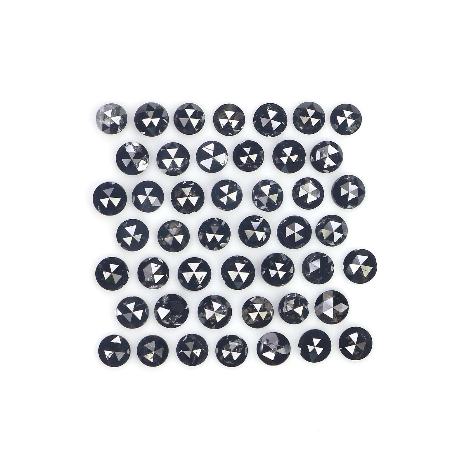 3.25 CT Natural Loose Round Shape Diamond Black Color Round Diamond 2.60 MM Natural Loose Diamond Black Color Round Rose Cut Diamond NQ1797