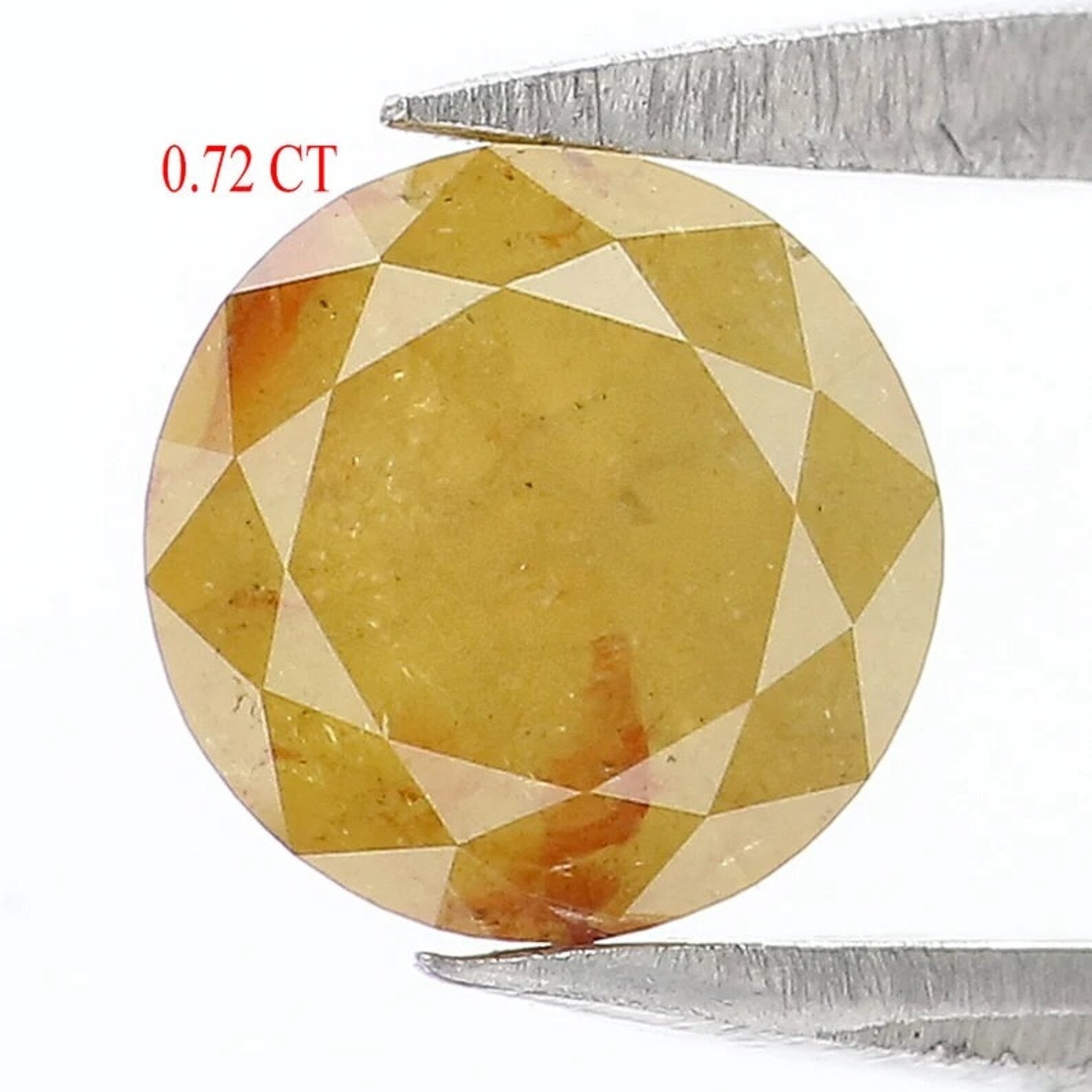 0.72 CT Natural Loose Round Shape Diamond Yellow Color Round Diamond 5.50 MM Natural Diamond Yellow Color Round Rose Cut Diamond NQ1112