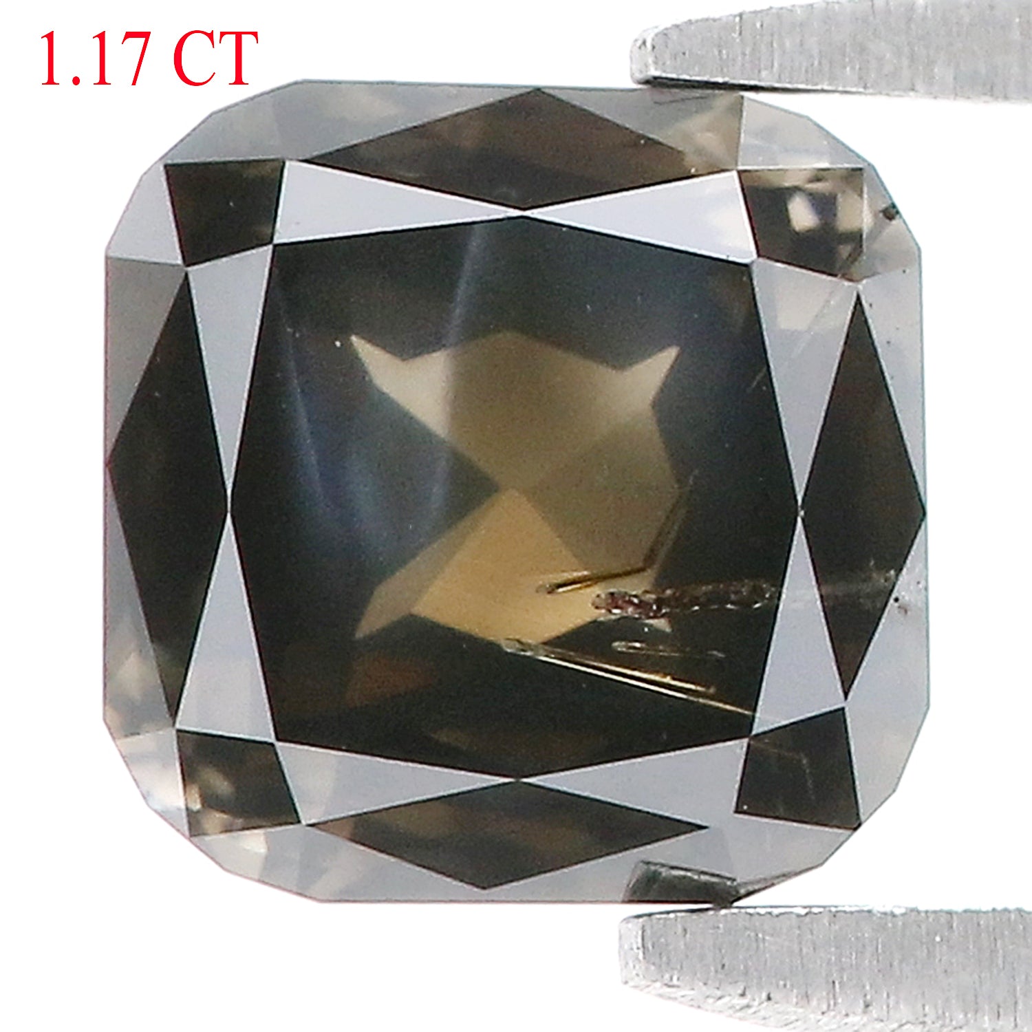 1.17 CT Natural Loose Cushion Shape Diamond Black Color Cushion Cut Diamond 5.80 MM Natural Loose Grey Color Cushion Rose Cut Diamond LQ8384