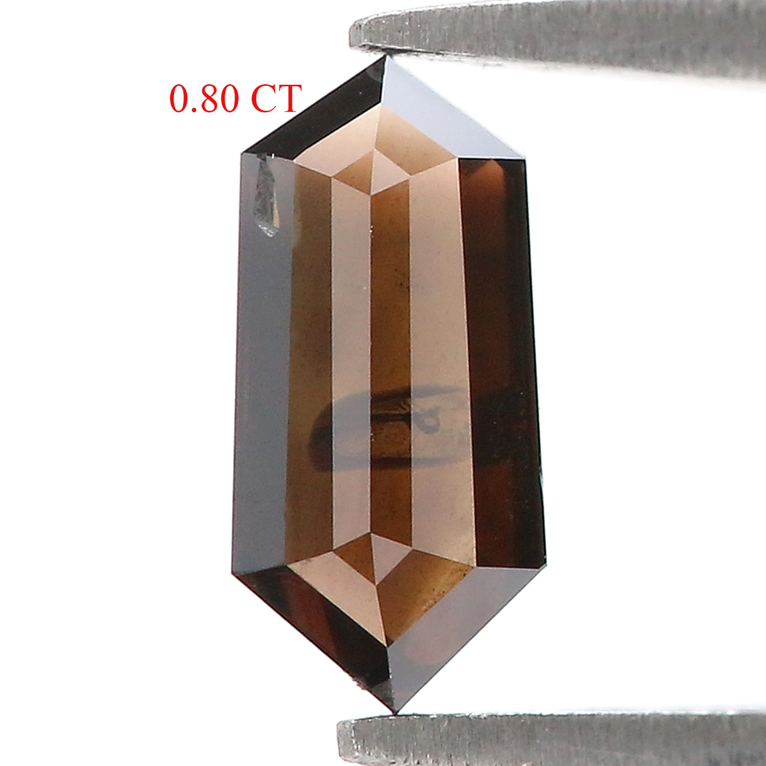 0.80 CT Natural Loose Hexagon Shape Diamond Brown Color Hexagon Shape Diamond 8.85 MM Natural Brown Color Hexagon Rose Cut Diamond QL1767