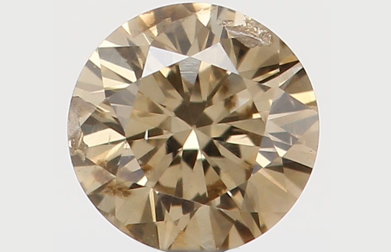 0.13 Ct Natural Loose Diamond Round Brown Color SI2 Clarity 3.20 MM N7366