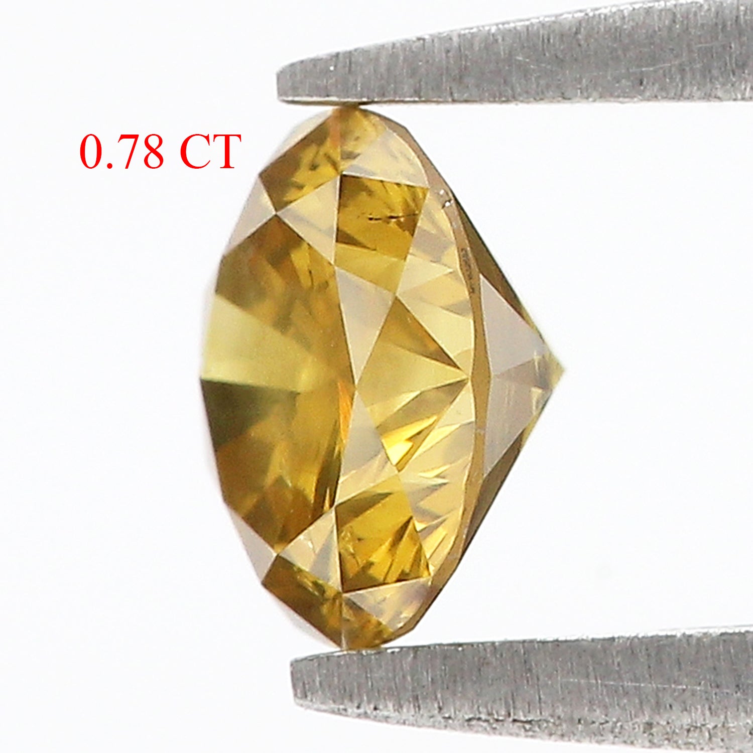 0.78 CT Natural Loose Round Shape Diamond Yellow Color Round Cut Diamond 5.85 MM Natural Yellow Color Diamond Brilliant Cut Diamond LQ6113