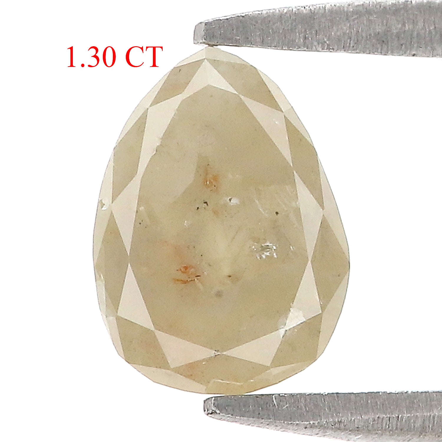 1.30 CT Natural Loose Pear Shape Diamond White Color Pear Cut Diamond 7.75 MM Natural Loose Grey Color Diamond Pear Rose Cut Diamond LQ5119