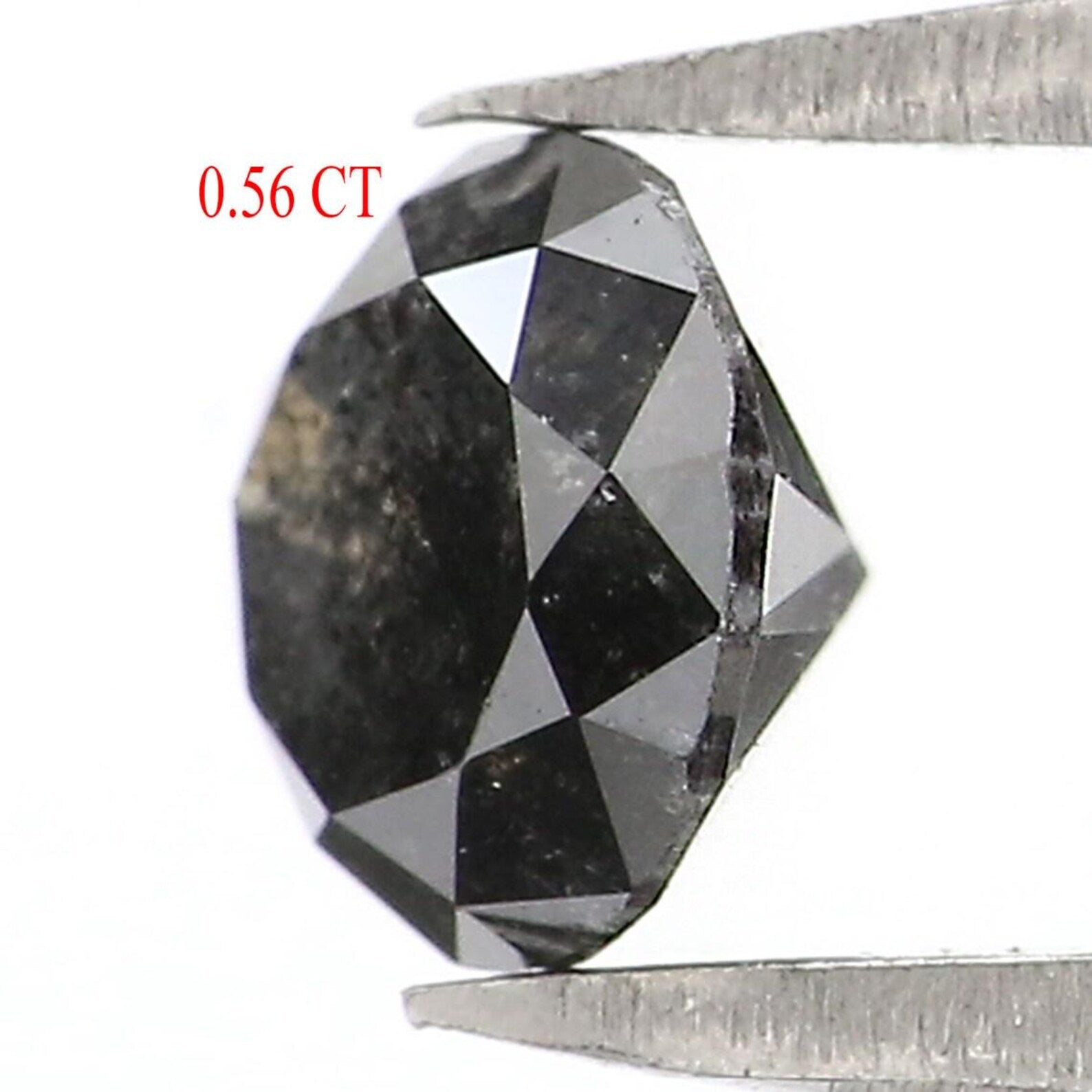 0.56 CT Natural Loose Round Shape Diamond Salt And Pepper Round Diamond 5.00 MM Natural Black Gray Color Round Brilliant Cut Diamond NQ9736
