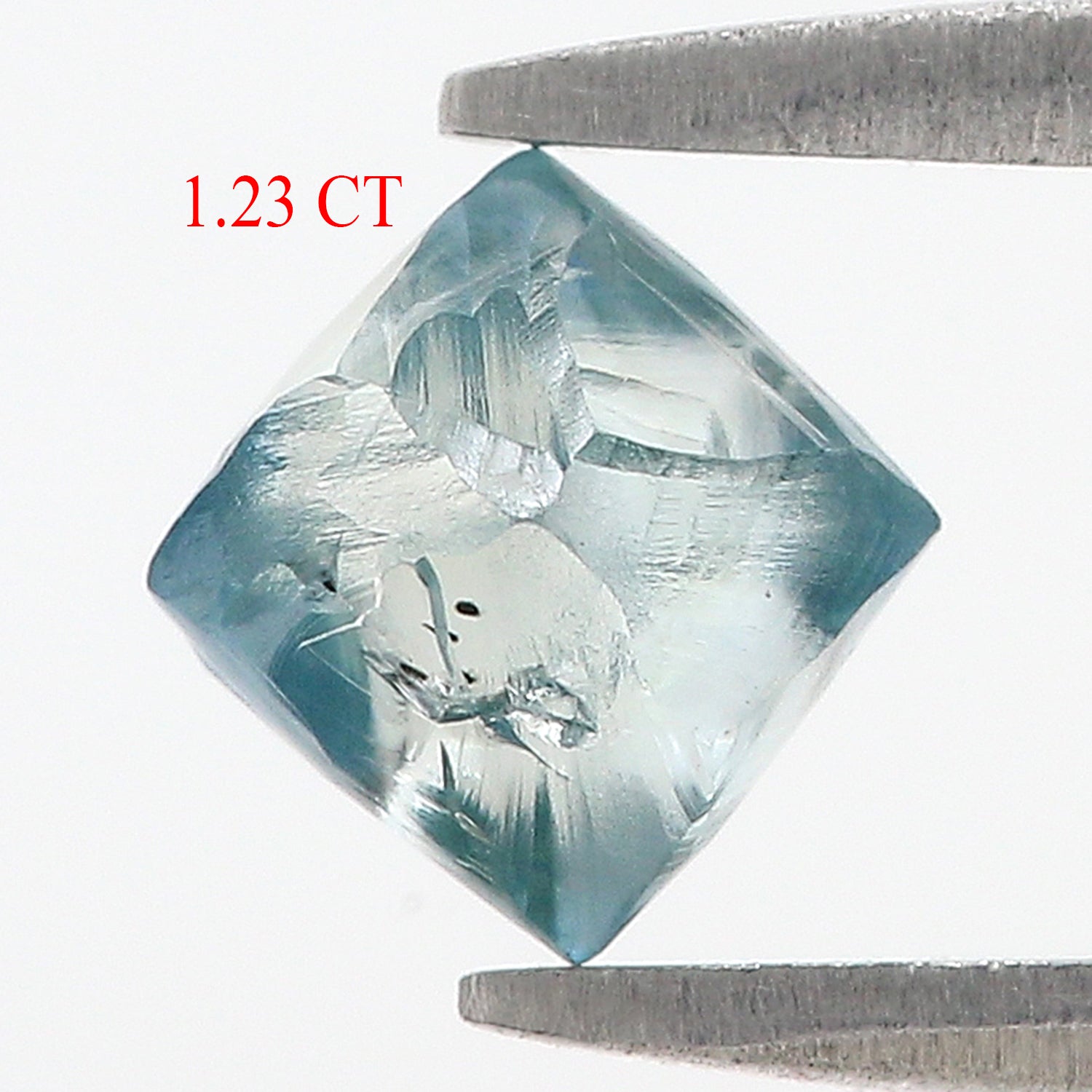 1.23 CT Natural Loose Rough Shape Diamond Blue Color Rough Uncut Diamond 6.55 MM Natural Loose Blue Color Rough Irregular Cut Diamond L3499