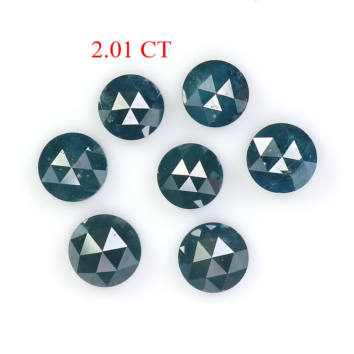 2.01 CT Natural Loose Round Rose Cut Diamond Blue Color Round Shape Diamond 3.90 MM Natural Blue Color Diamond Round Rose Cut Diamond LQ2422