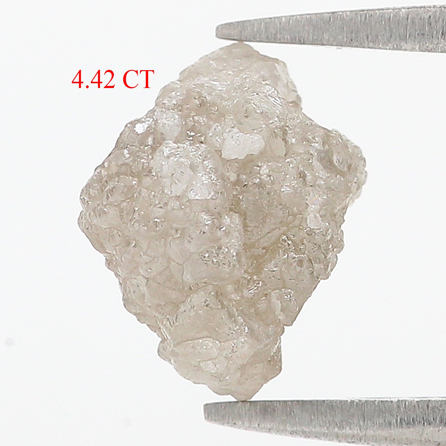 4.42 CT Natural Loose Rough Shape Diamond Ice Grey Color Irregular Cut Diamond 9.90 MM Natural Loose Grey Color Rough Shape Diamond N9754