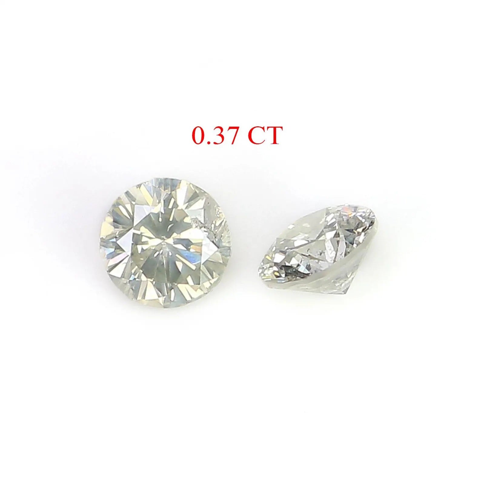 0.37 CT Natural Loose Round Shape Pair Diamond White - J Color Round Cut Diamond 3.60 MM Natural Loose Round Brilliant Cut Diamond NQ1868