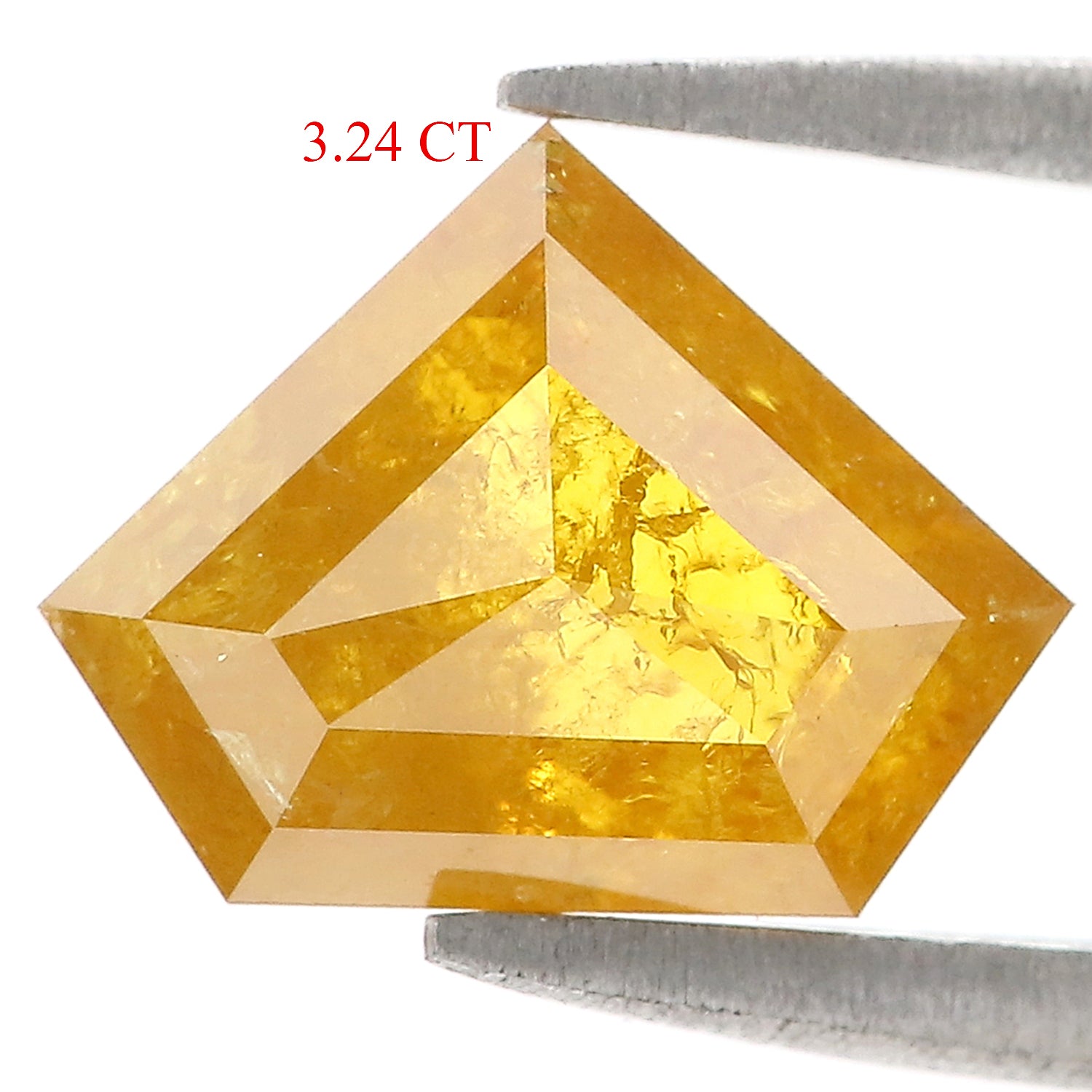 3.24 CT Natural Loose Shield Shape Diamond Yellow Color Shield Shape Diamond 8.40 MM Natural Loose Diamond Shield Rose Cut Diamond QL9780