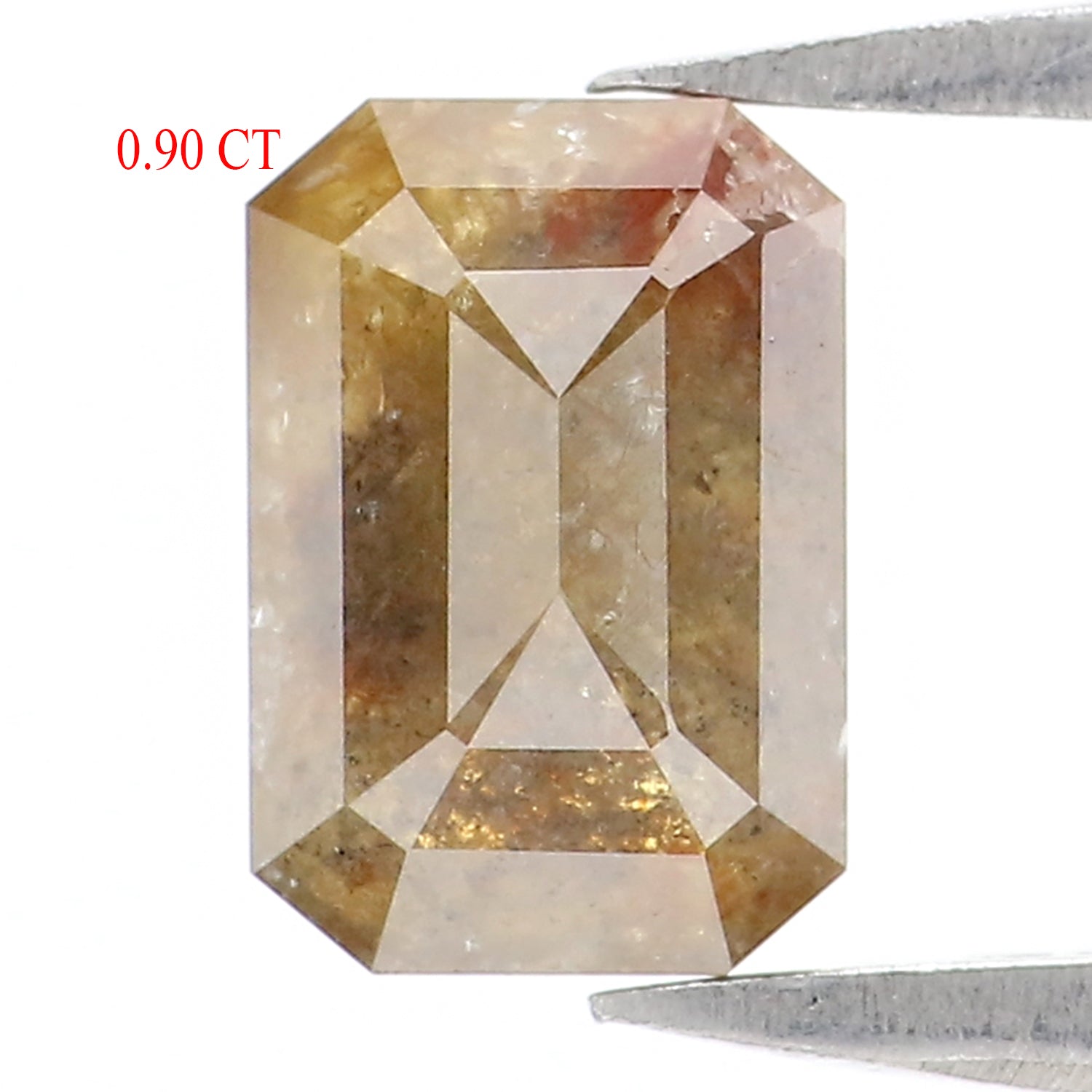 0.90 Ct Natural Loose Emerald Cut Diamond Brown Color Emerald Diamond 6.75 MM Natural Loose Diamond Brown Color Emerald Cut Diamond LQ352