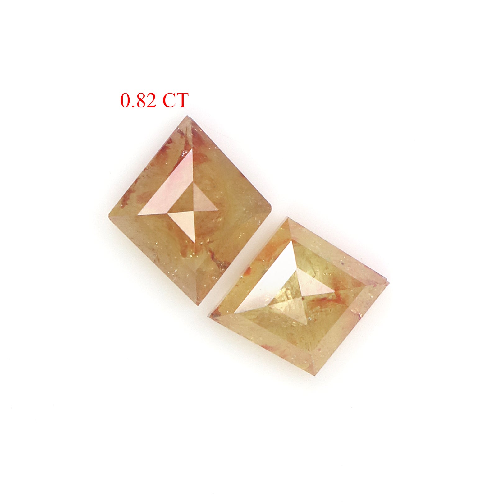 0.82 CT Natural Loose Kite Cut Pair Diamond Brown Color Kite Shape Diamond 6.50 MM Natural Loose Brown Color Kite Rose Cut Diamond L2462