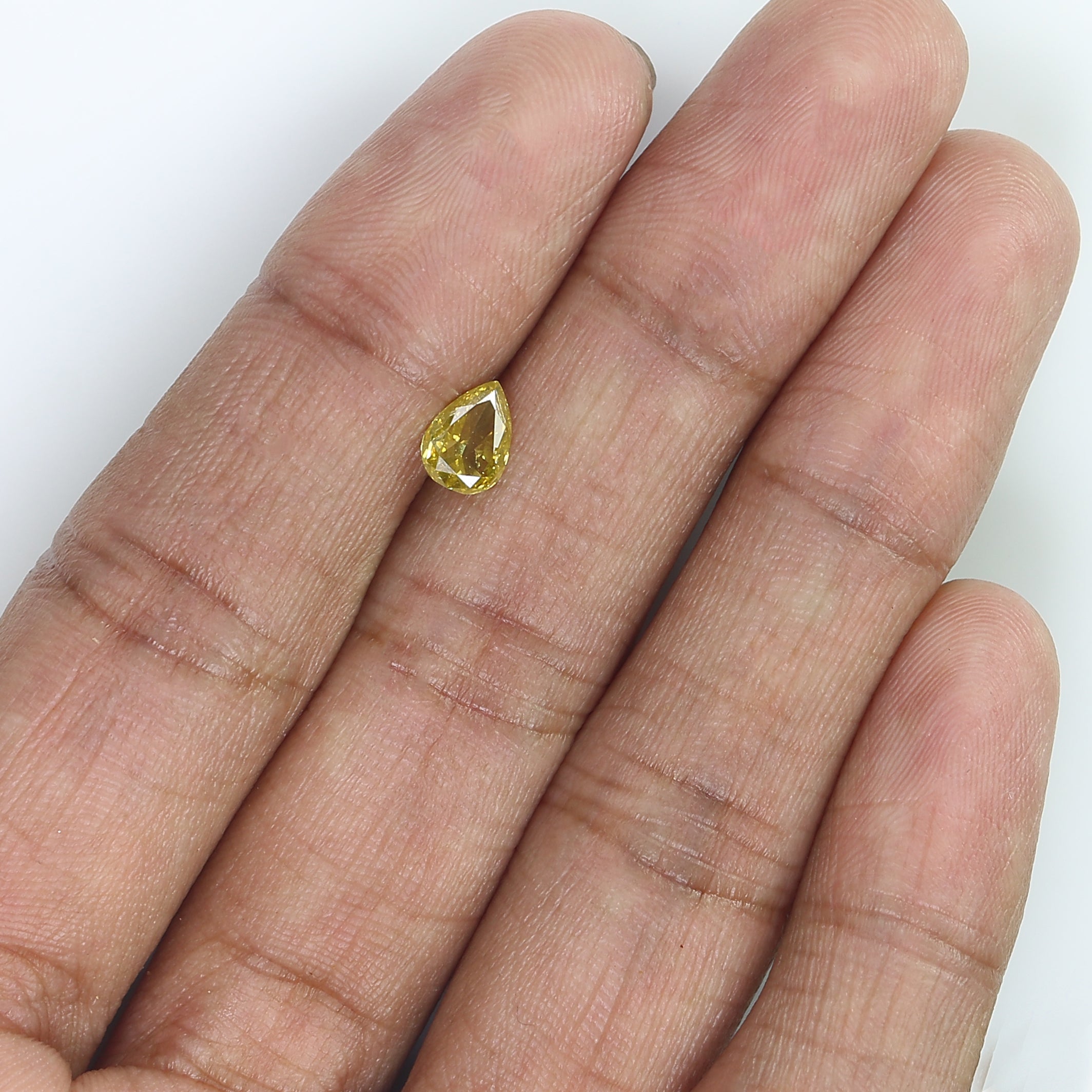 0.59 CT Natural Loose Pear Shape Diamond Yellow Green Color Pear Cut Diamond 6.70 MM Natural Loose Diamond Pear Brilliant Cut Diamond QL6470