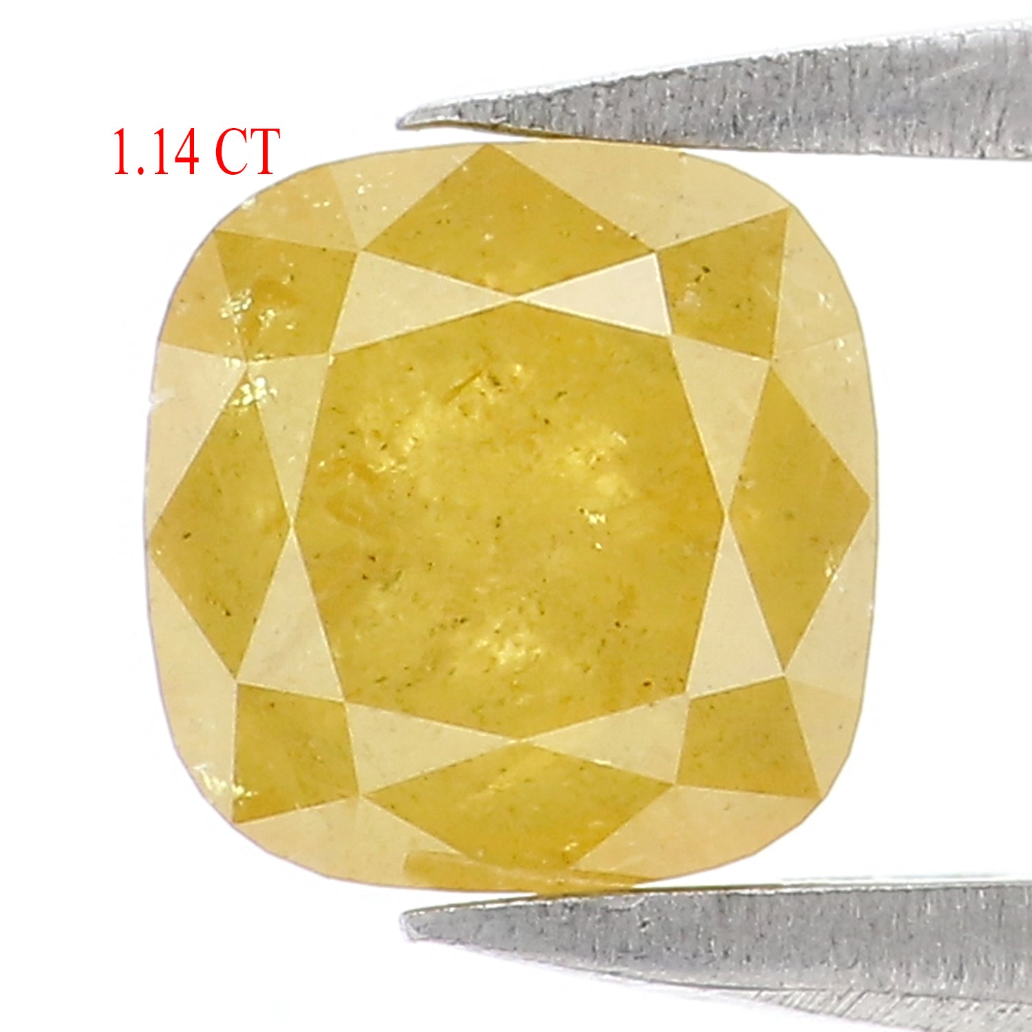 Natural Loose Cushion Diamond, Yellow Color Diamond, Natural Loose Diamond, Cushion Rose Cut Diamond, 1.14 CT Cushion Shape Diamond KR2015