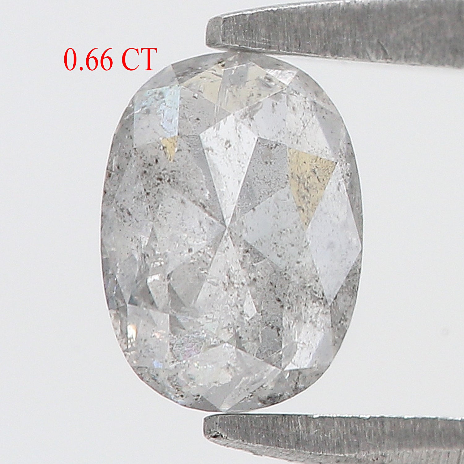 0.66 Ct Natural Loose Oval Shape Diamond Grey Color Oval Cut Diamond 6.00 MM Natural Loose Grey Color Diamond Oval Rose Cut Diamond LQ134