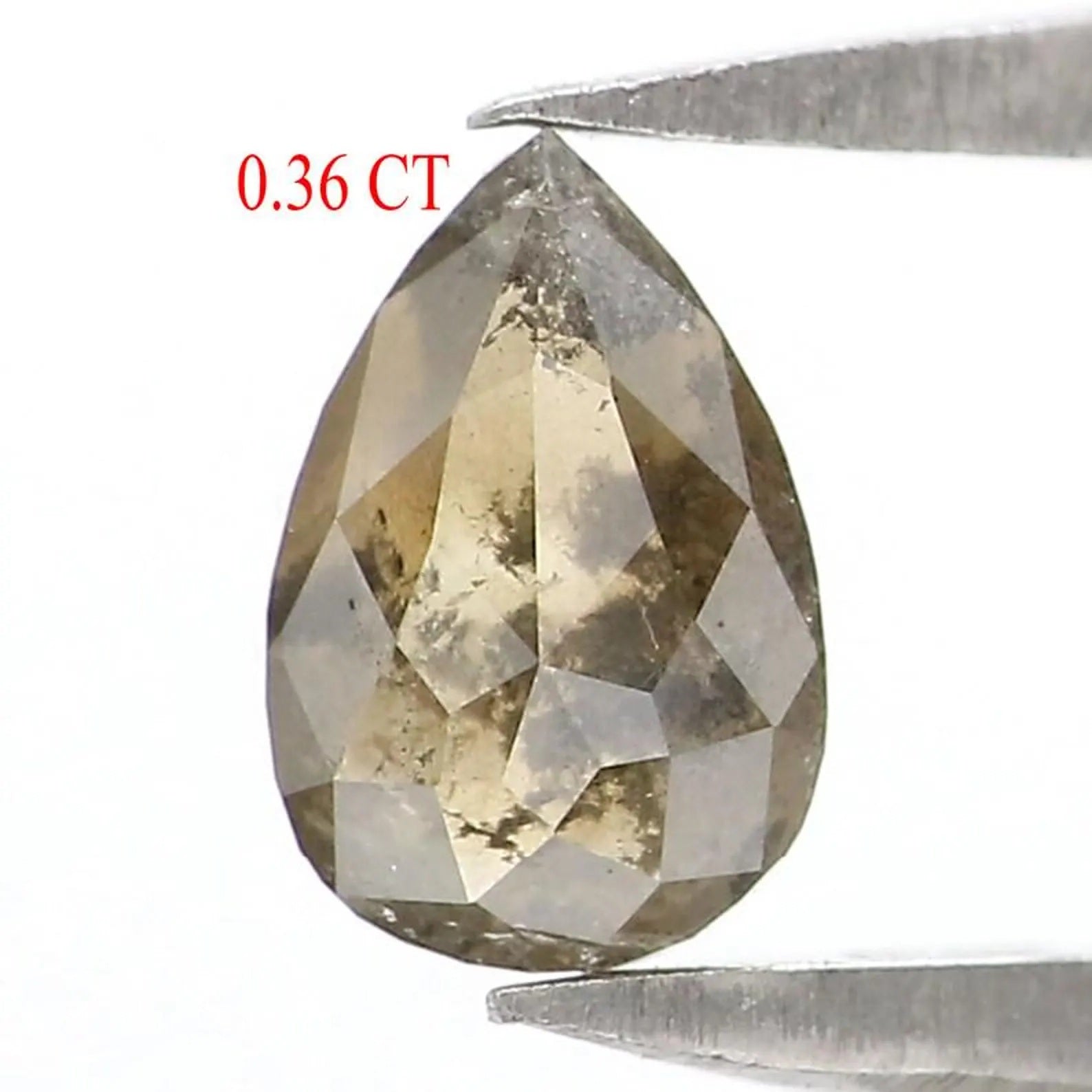 0.36 CT Natural Loose Pear Shape Diamond Brown Color Pear Cut Diamond 5.60 MM Natural Loose Diamond Brown Color Pear Rose Cut Diamond NQ2431