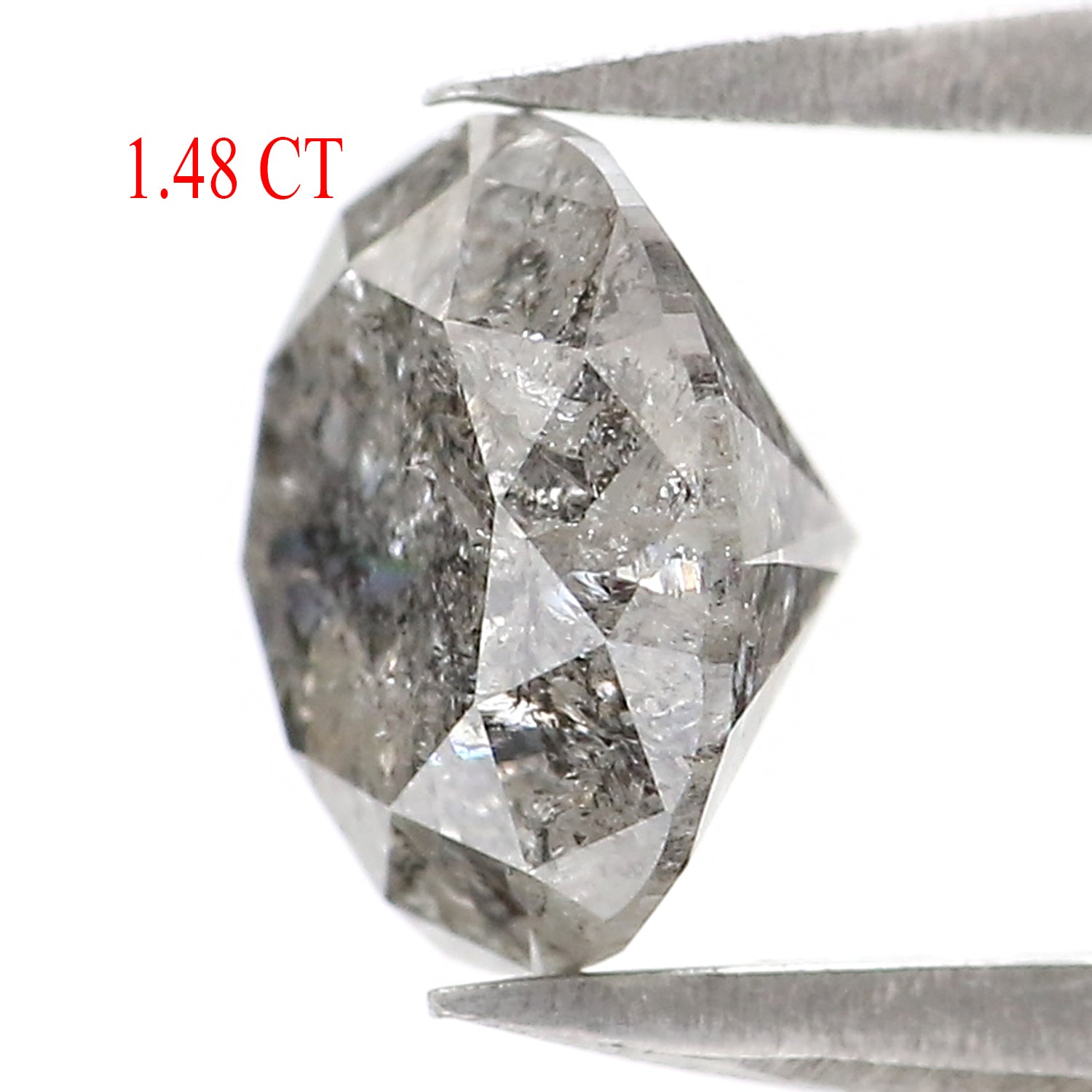 Natural Loose Round Diamond, Salt And Pepper Round Diamond, Natural Loose Diamond, Round Brilliant Cut Diamond, 1.48 CT Round Shape KDL9231