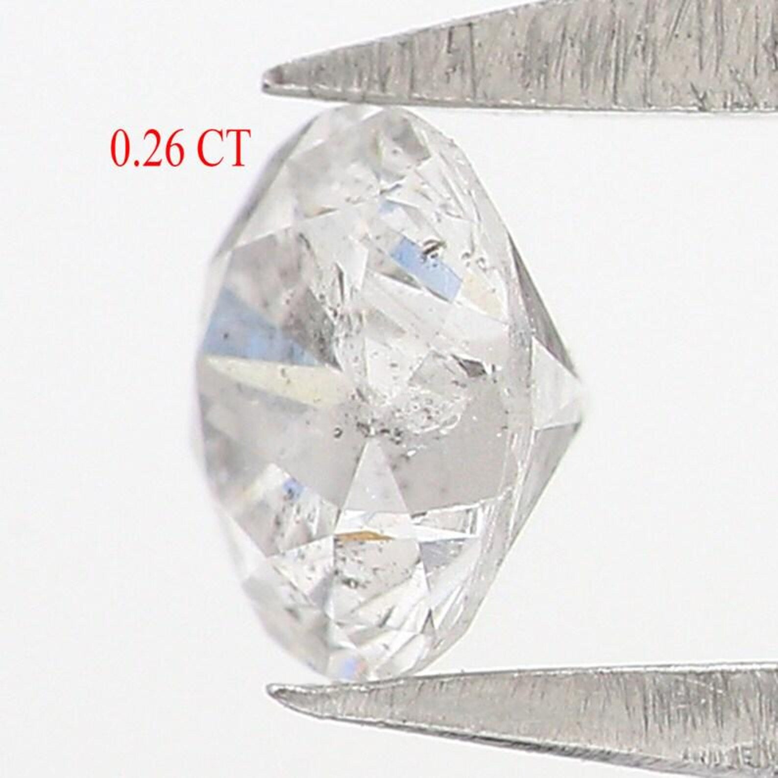 0.26 CT Natural Loose Round Cut Diamond Grey Color Round Diamond 4.10 MM Natural Diamond White Color Round Brilliant Cut Diamond NQ7712