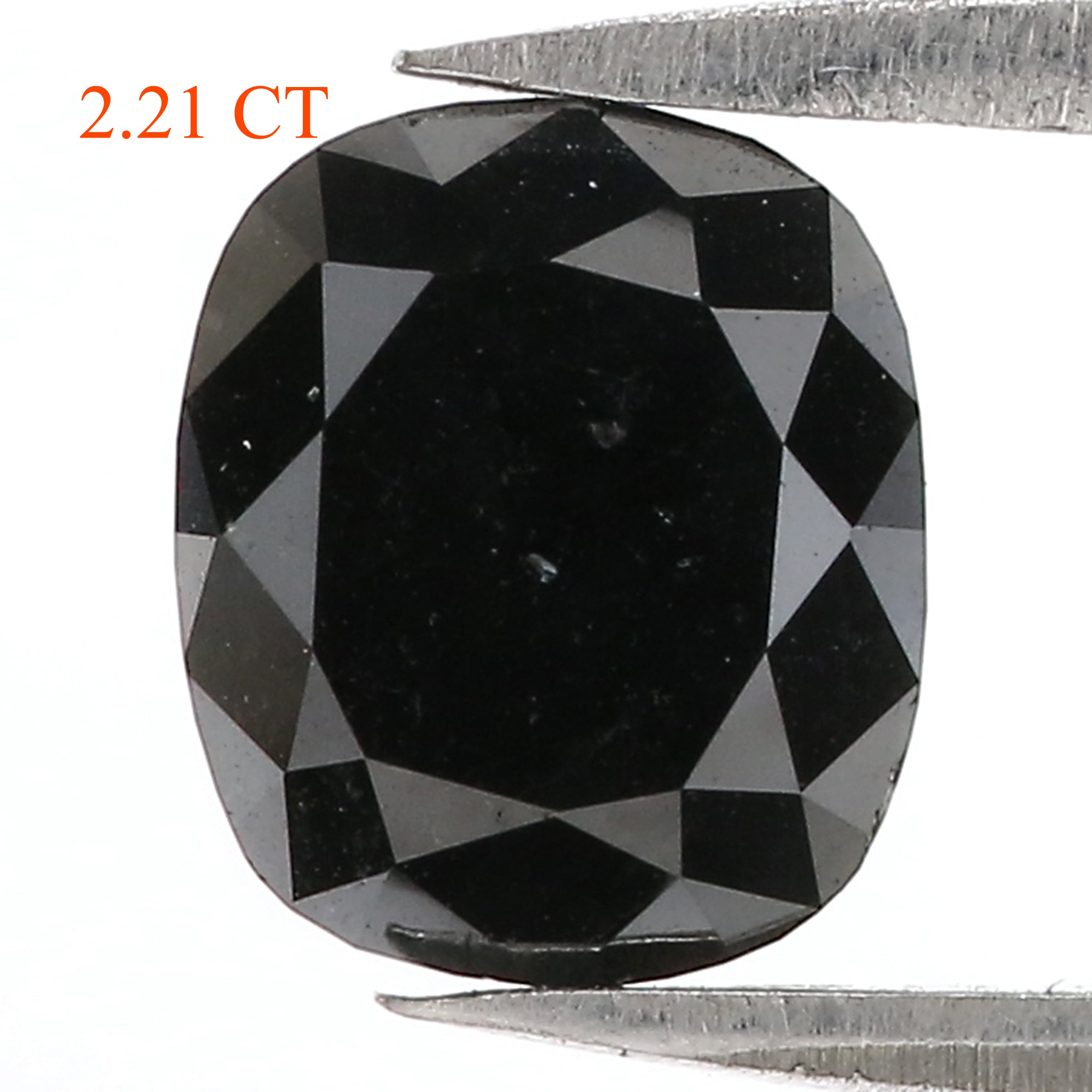 2.21 CT Natural Loose Cushion Shape Diamond Black Color Cushion Rose Cut Diamond 8.27 MM Natural Cushion Shape Black Color Diamond QL3068
