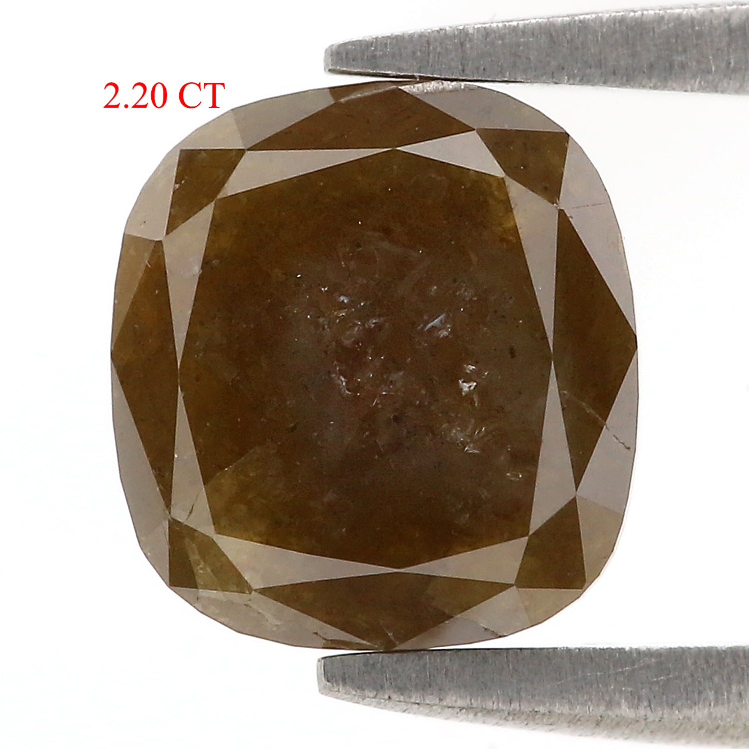 Natural Cushion Brown Color Diamond 2.20 CT Loose Cushion Rose Cut Brown Color Stone 7.90 MM Rustic Diamond For Custom Engagement Ring L3647