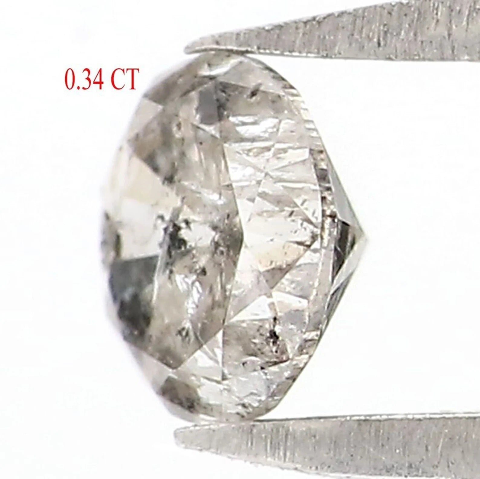 0.34 CT Natural Loose Round Shape Diamond Salt And Pepper Round Cut Diamond 4.40 MM Natural Loose Diamond Round Brilliant Cut Diamond NQ9493