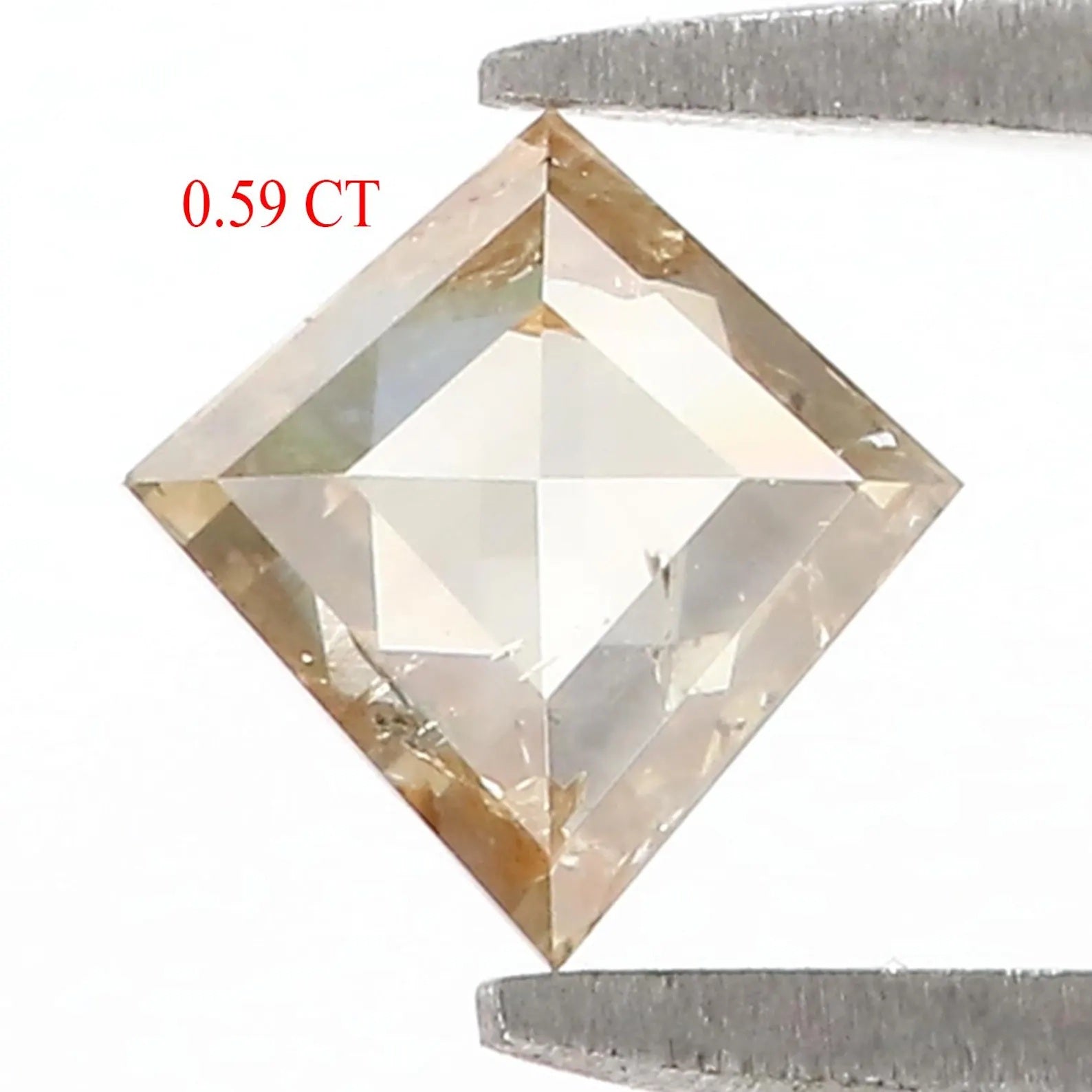 0.59 CT Natural Loose Kite Shape Diamond Light Brown Color Kite Cut Diamond 6.80 MM Natural Diamond Brown Color Kite Rose Cut Diamond QN117