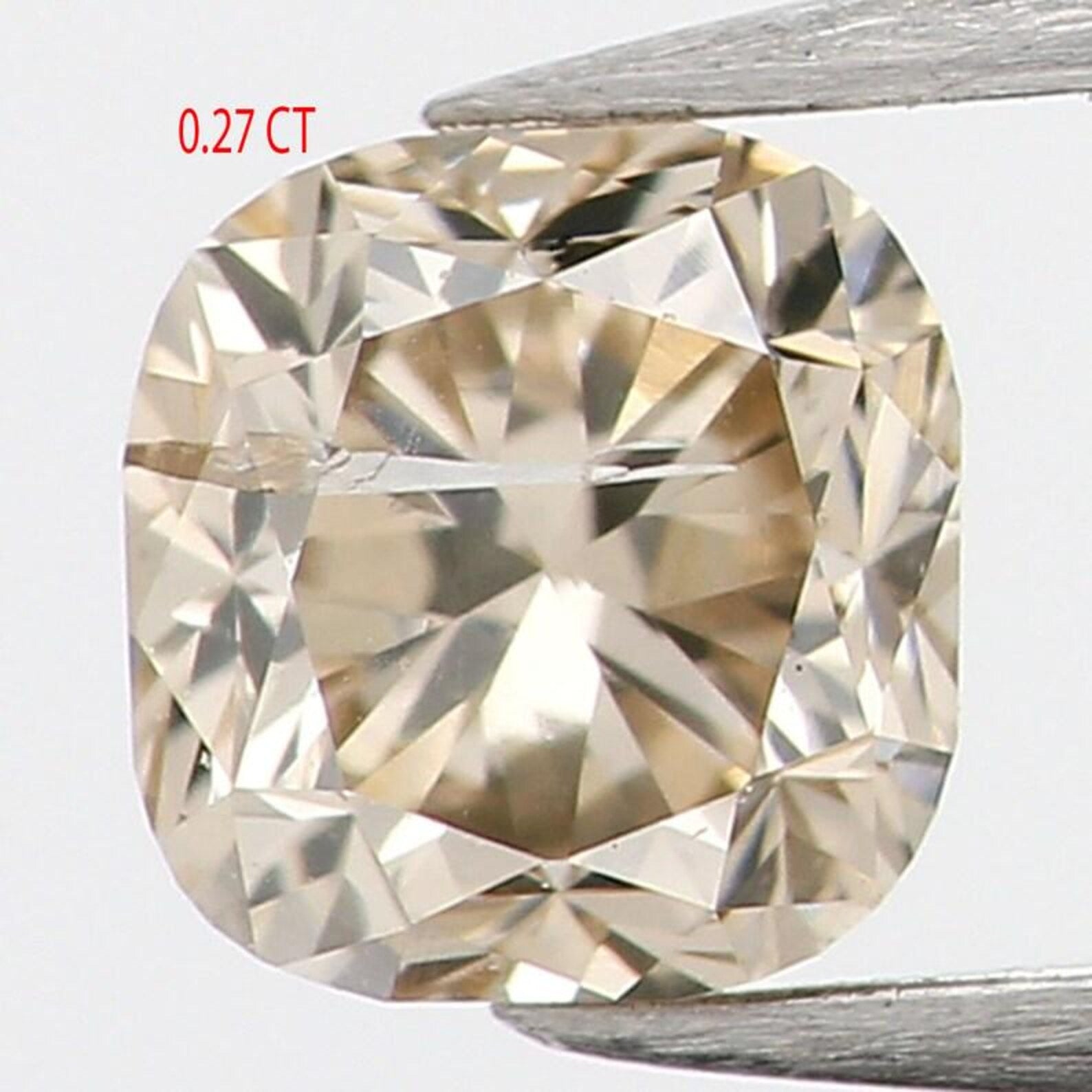 0.27 CT Natural Loose Cushion Shape Diamond Brown Color Cushion Diamond 3.60 MM Natural Brown Color Cushion Brilliant Cut Diamond NQ1165