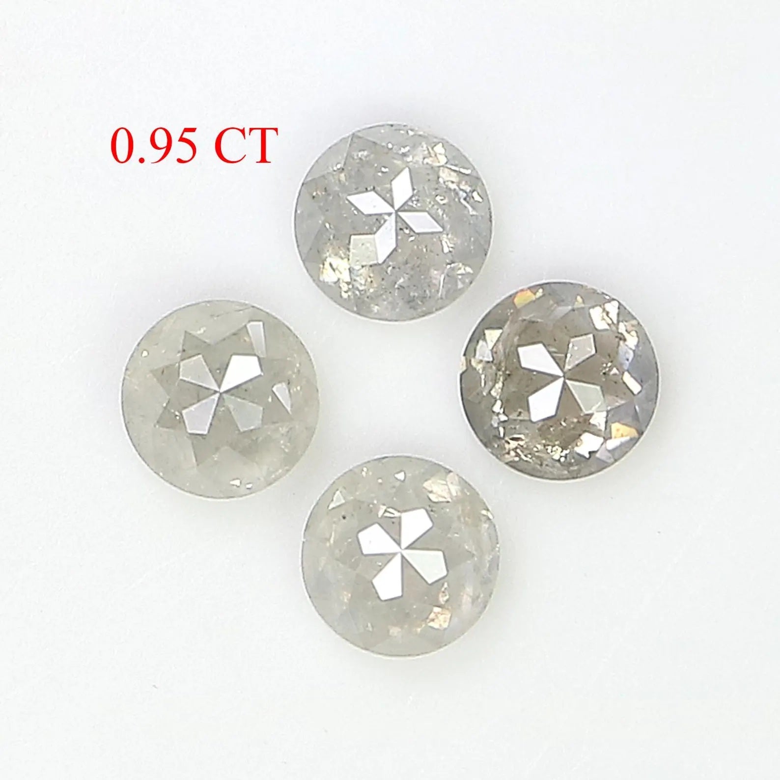 0.95 CT Natural Loose Round Rose Cut Diamond Grey Color Round Shape Diamond 3.55 MM Natural Loose Grey Color Round Rose Cut Diamond NQ2573
