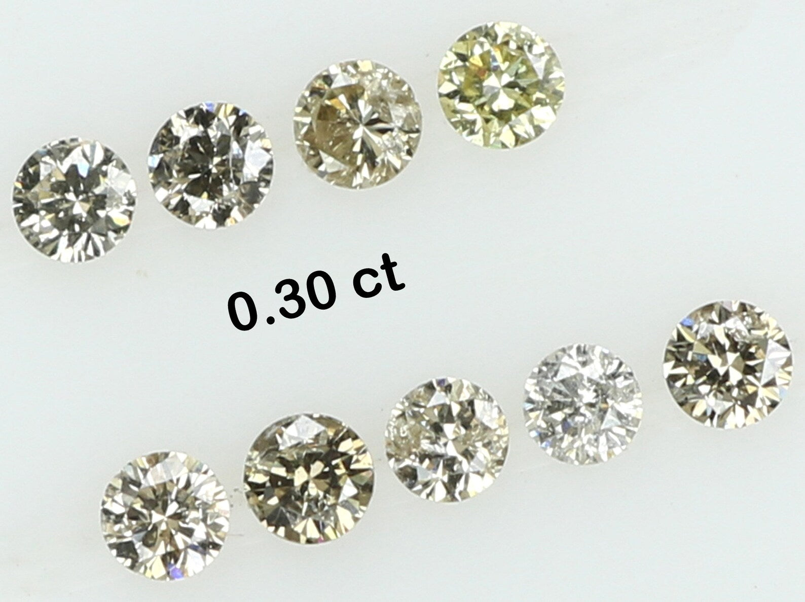 0.30 Ct Natural Loose Diamond Round H-I Color I1-I2 Clarity 9 PCS N7343
