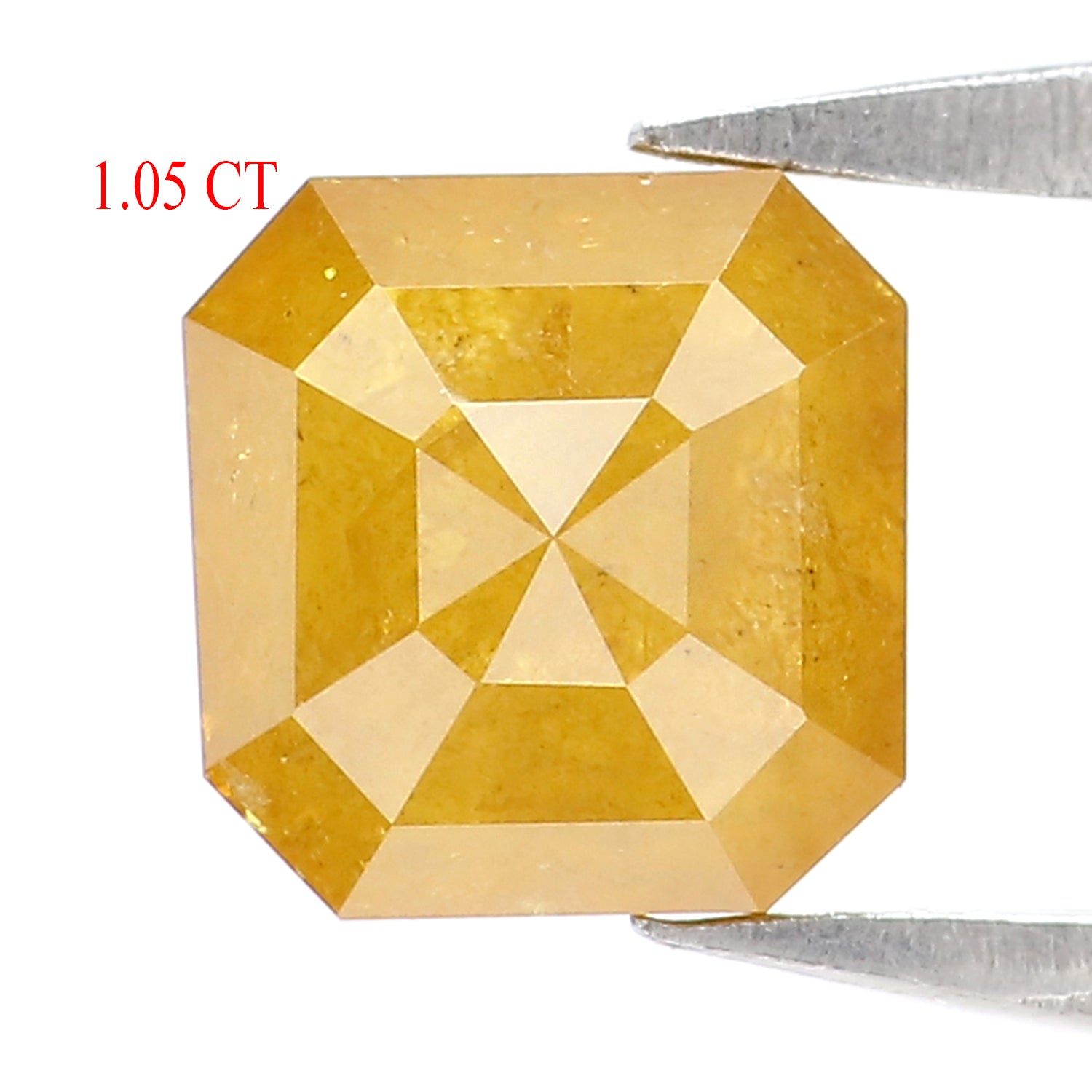 1.05 CT Natural Loose Emerald Shape Diamond Yellow Color Emerald Cut Diamond 5.60 MM Natural Yellow Color Emerald Rose Cut Diamond LQ9334