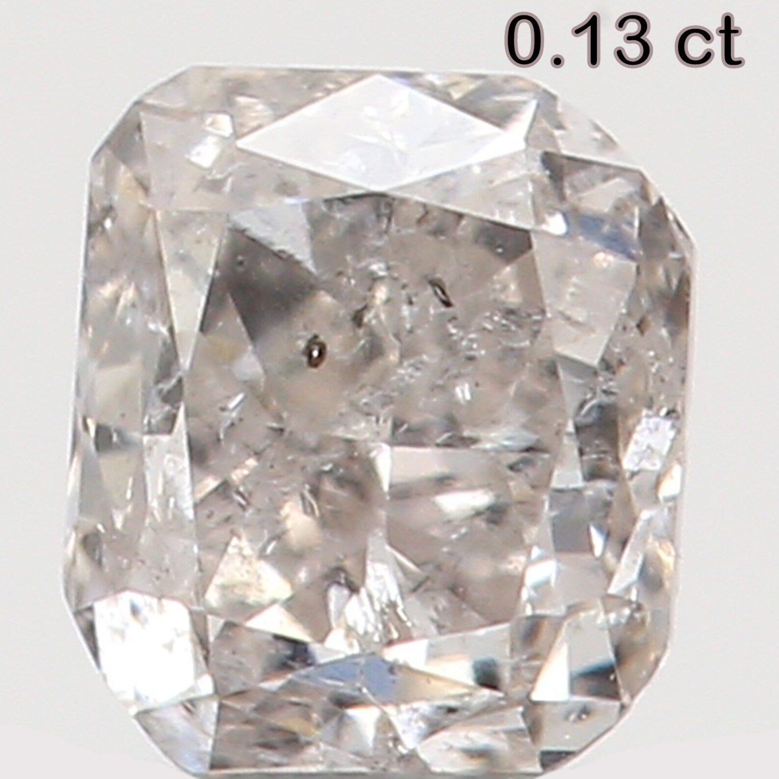 0.13 Ct Natural Loose Diamond, Cushion Diamond, White Diamond, Polished Diamond, Real Diamond, Rustic Diamond, Antique Diamond N6531