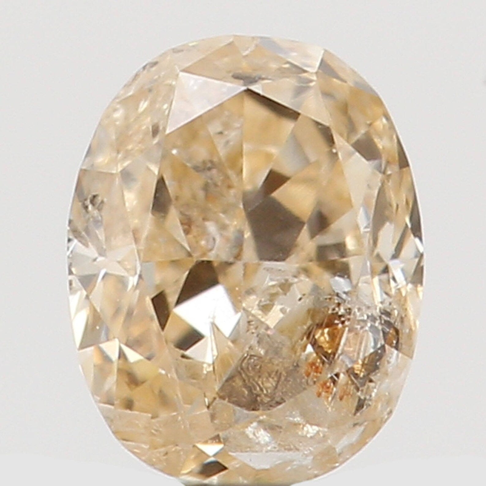 0.15 Ct Natural Loose Diamond Oval Orange Color I1 Clarity 3.60 MM N7443