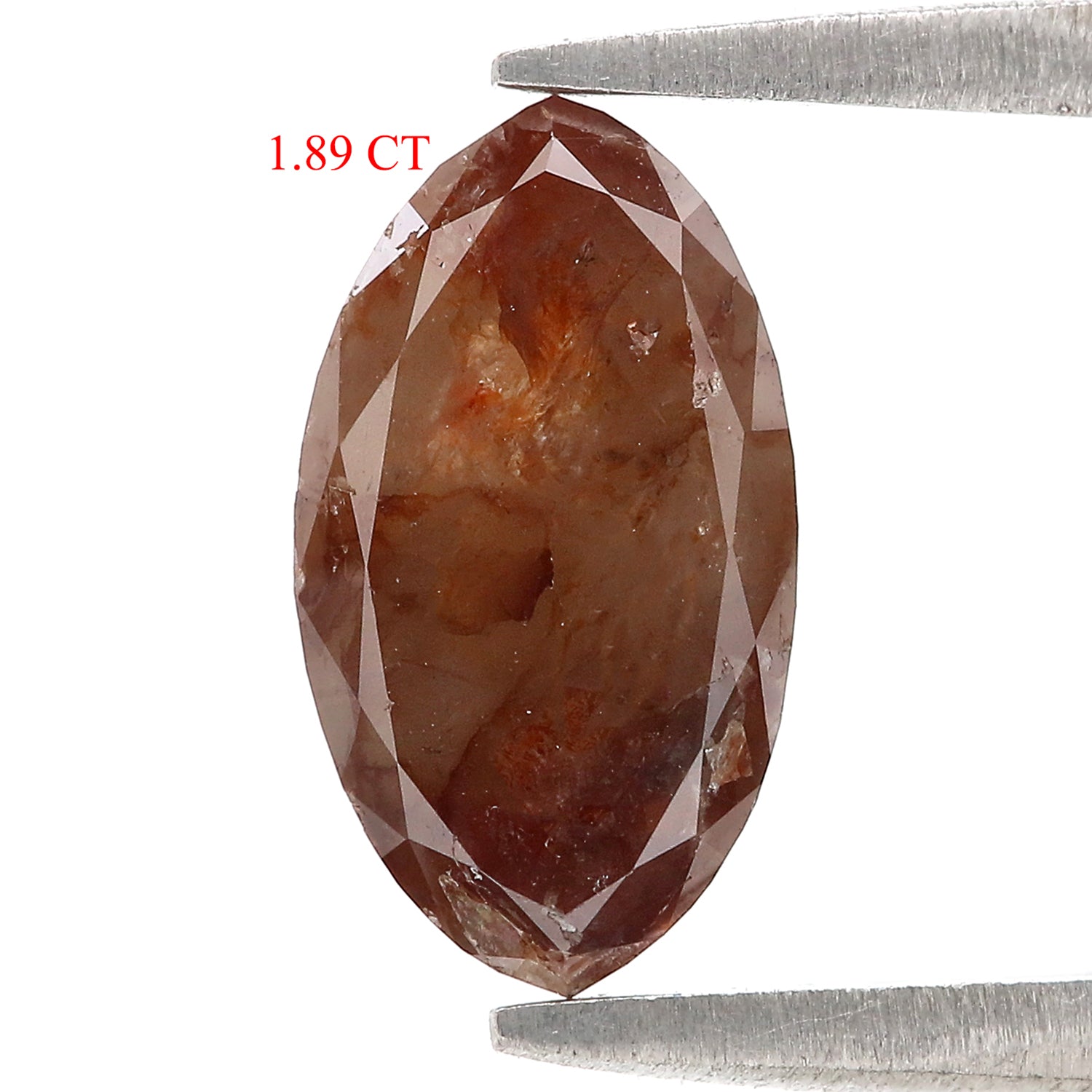 Natural Marquise Brown Diamond 1.89 CT Loose Rose Cut Brown Color Stone 10.80 MM Rustic Marquise Diamond For Custom Engagement Ring L3655