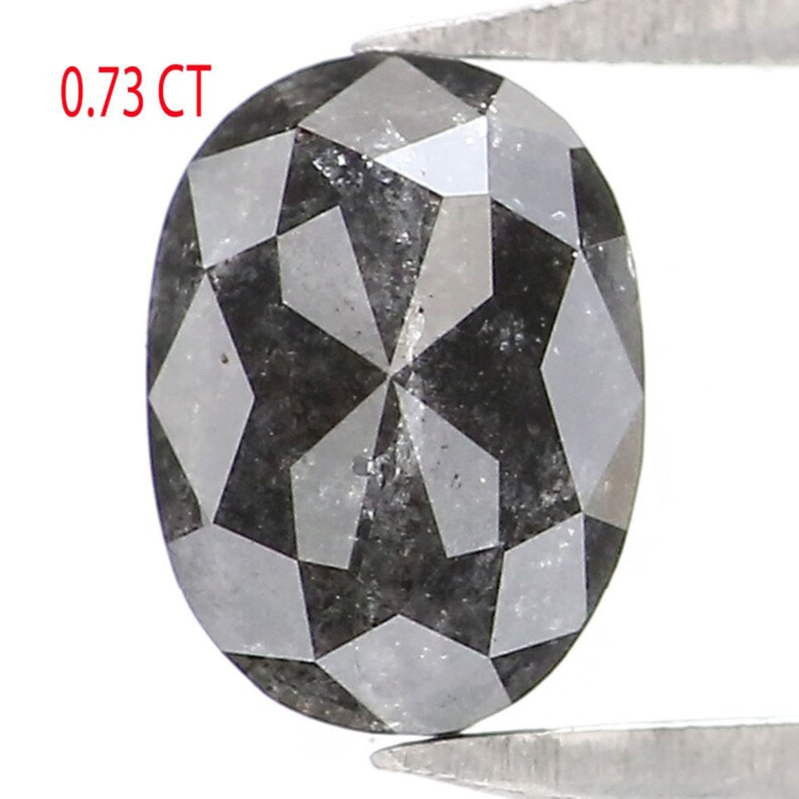 0.73 CT Natural Loose Oval Shape Diamond Salt And Pepper Oval Cut Diamond 5.70 MM Natural Loose Diamond Oval Shape Rose Cut Diamond NQ2052