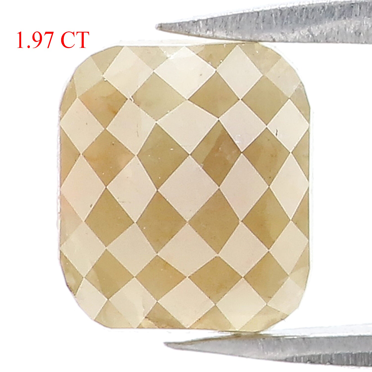 Natural Loose Cushion Green Grey Color Diamond 1.97 CT 8.00 MM Cushion Shape Rose Cut Diamond KQ116