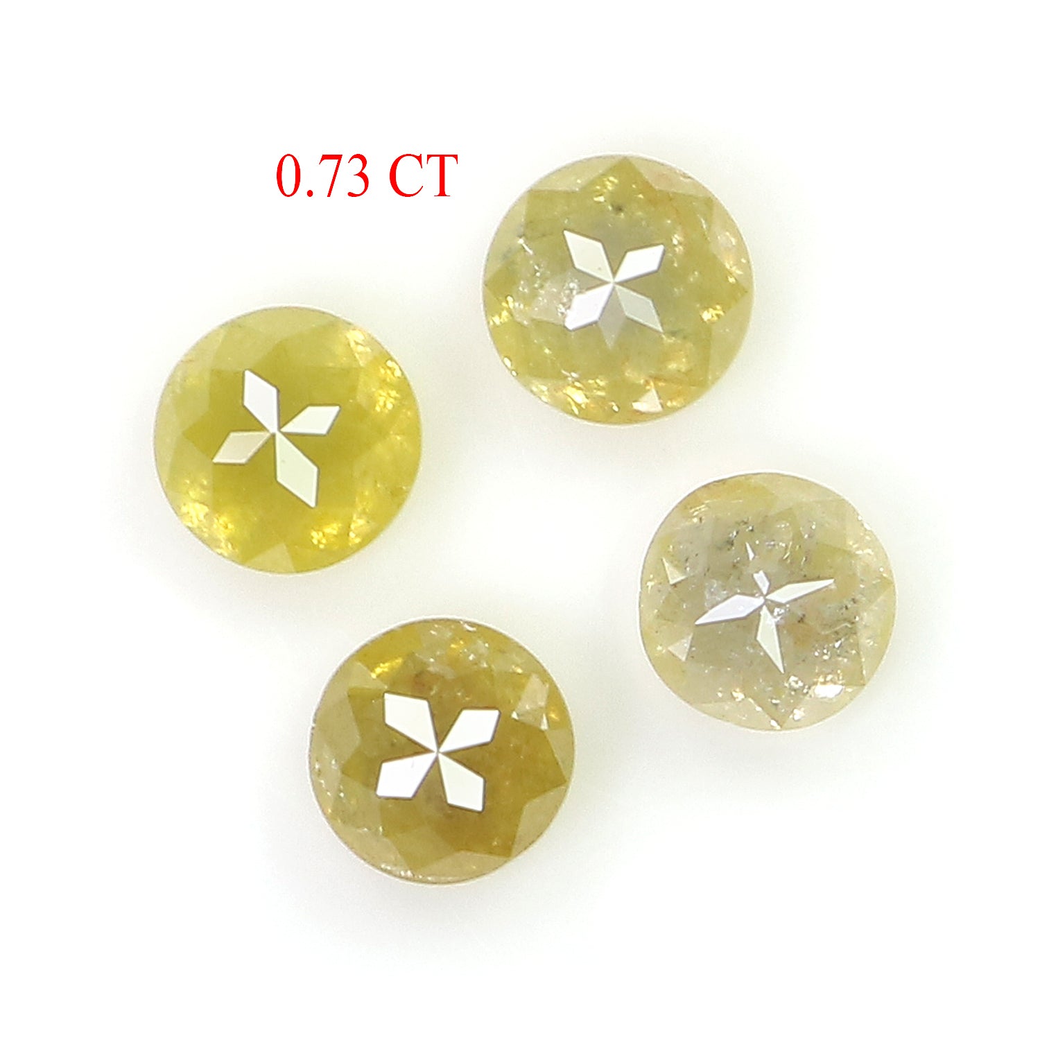 0.73 CT Natural Loose Rose Cut Diamond Yellow Grey Color Round Cut Diamond 3.10 MM Natural Loose Diamond Round Rose Cut Shape Diamond LQ6384
