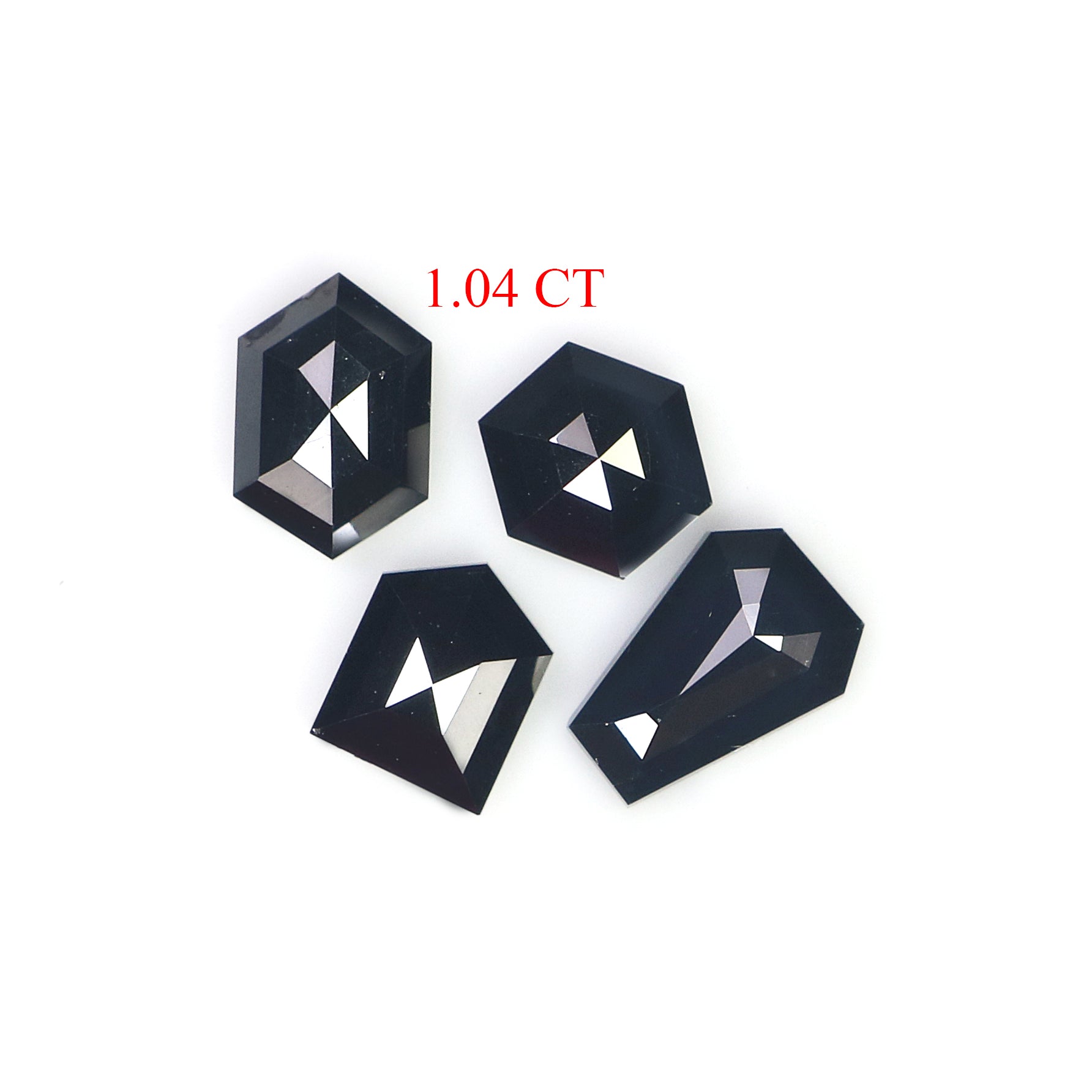 1.04 CT Natural Loose Mix Shape Diamond Black Color Mix Shape Diamond 5.55 MM Natural Loose Diamond Black Mix Shape Rose Cut Diamond KR2621