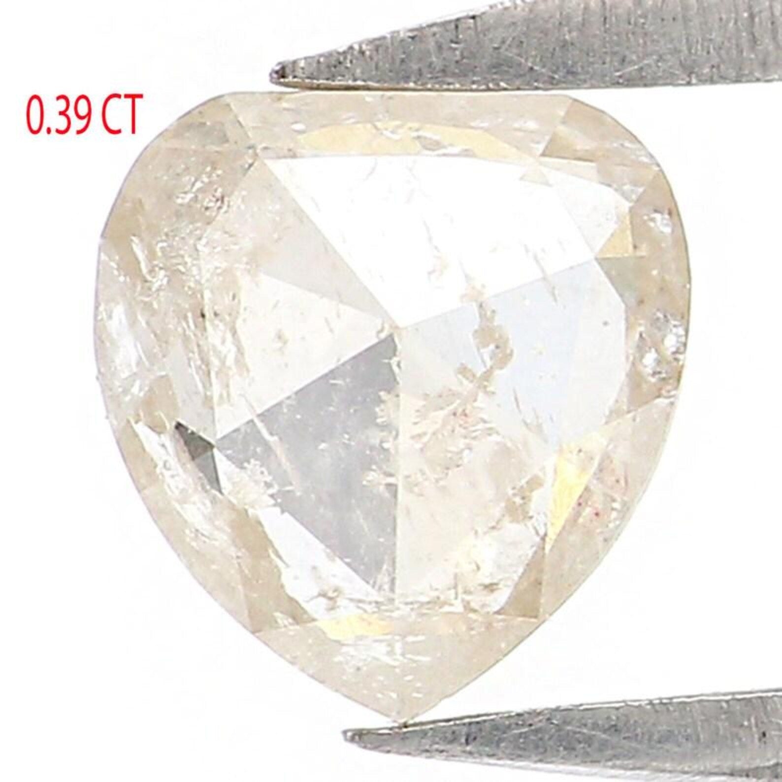0.39 CT Natural Loose Heart Shape Diamond Yellow Color Heart Cut Diamond 5.00 MM Natural Diamond Grey Color Heart Rose Cut Diamond NQ7375