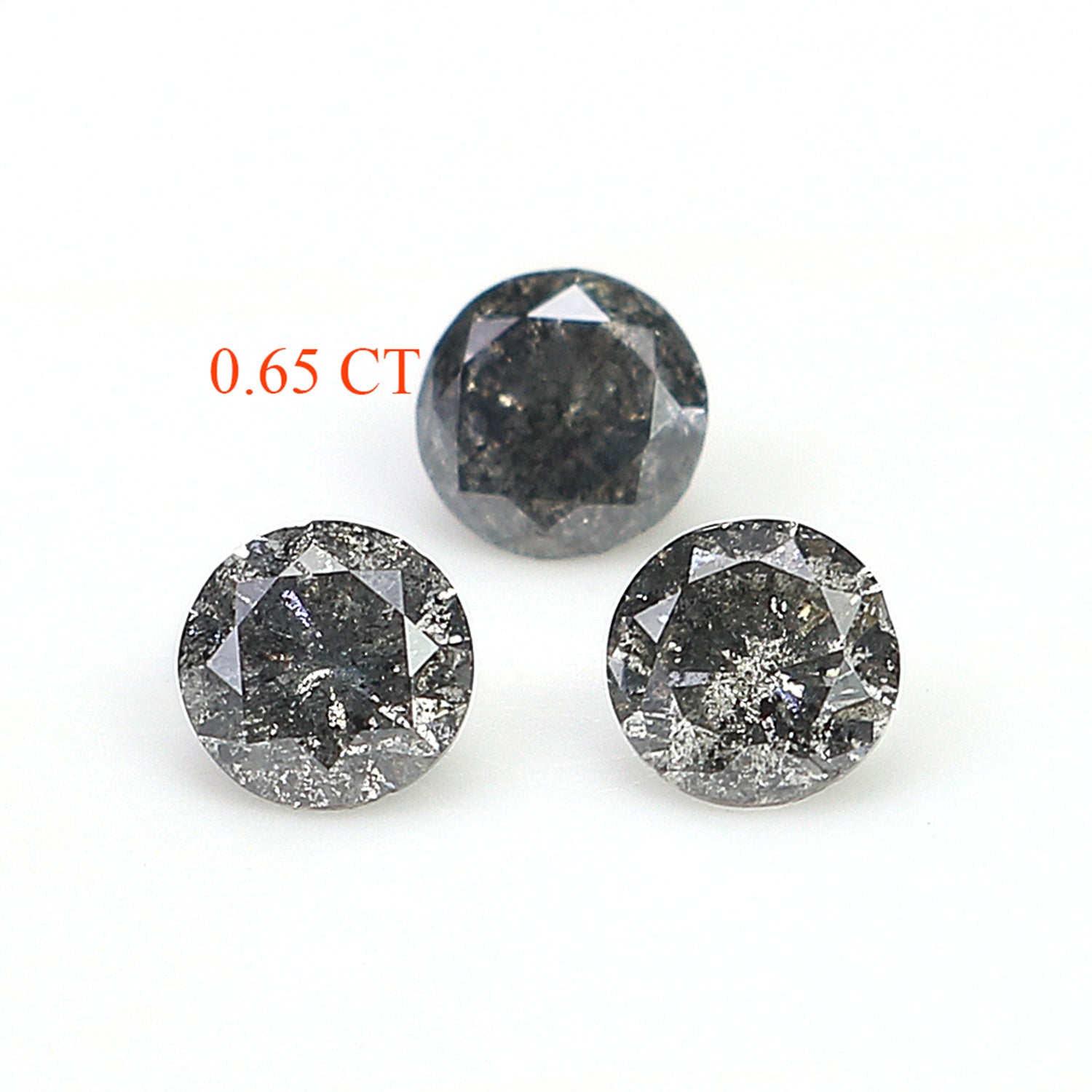 0.65 CT Natural Loose Round Shape Diamond Salt And Pepper Round Cut Diamond 3.60 MM Natural Loose Diamond Round Brilliant Cut Diamond LQ9080